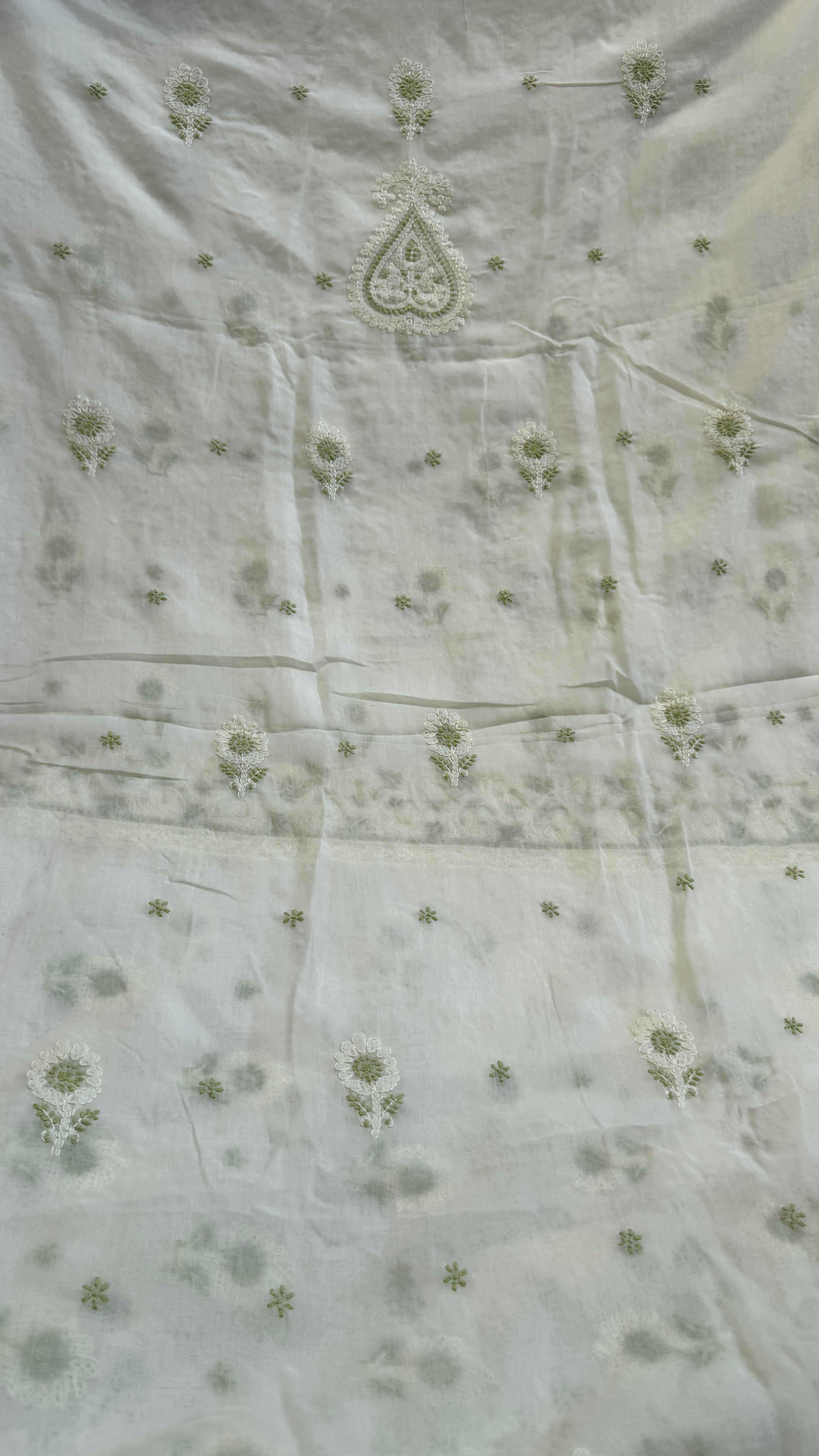 Handcrafted Lucknowi Chikankari Suit Set - Full Jaal - ARIAA CHIKANKARI