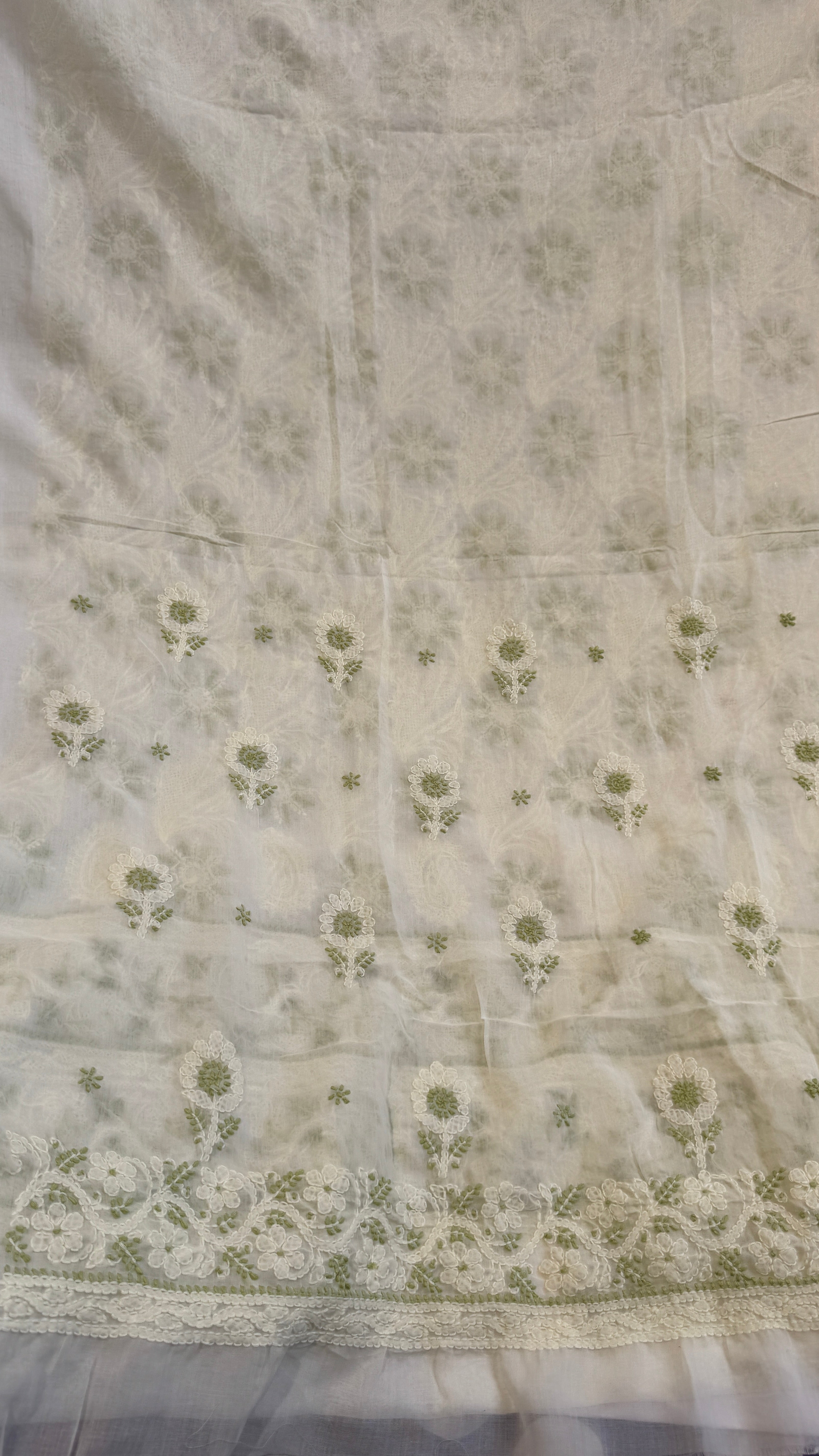Handcrafted Lucknowi Chikankari Suit Set - Full Jaal - ARIAA CHIKANKARI