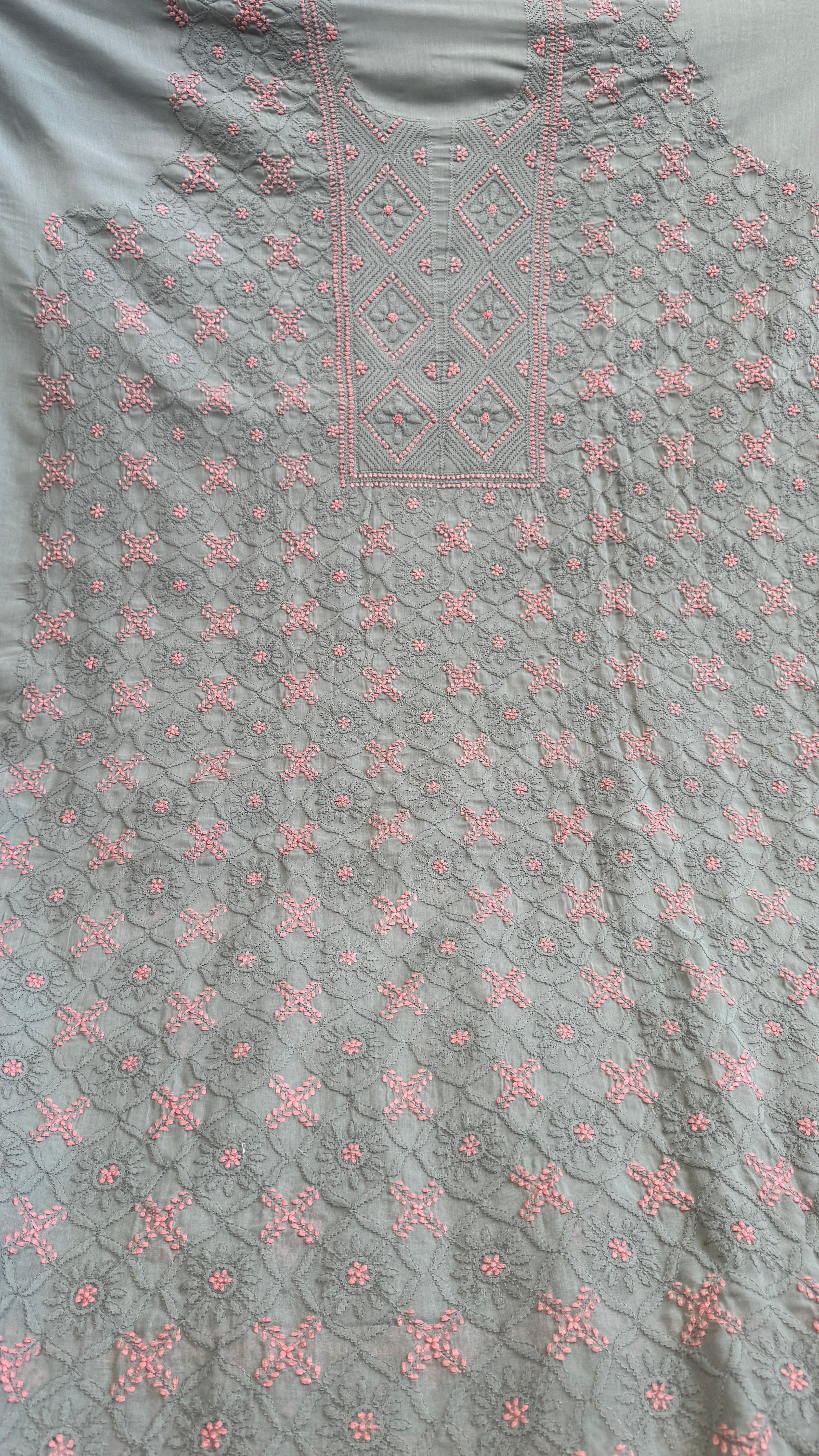 Handcrafted Lucknowi Chikankari Suit Set - Full Jaal - ARIAA CHIKANKARI