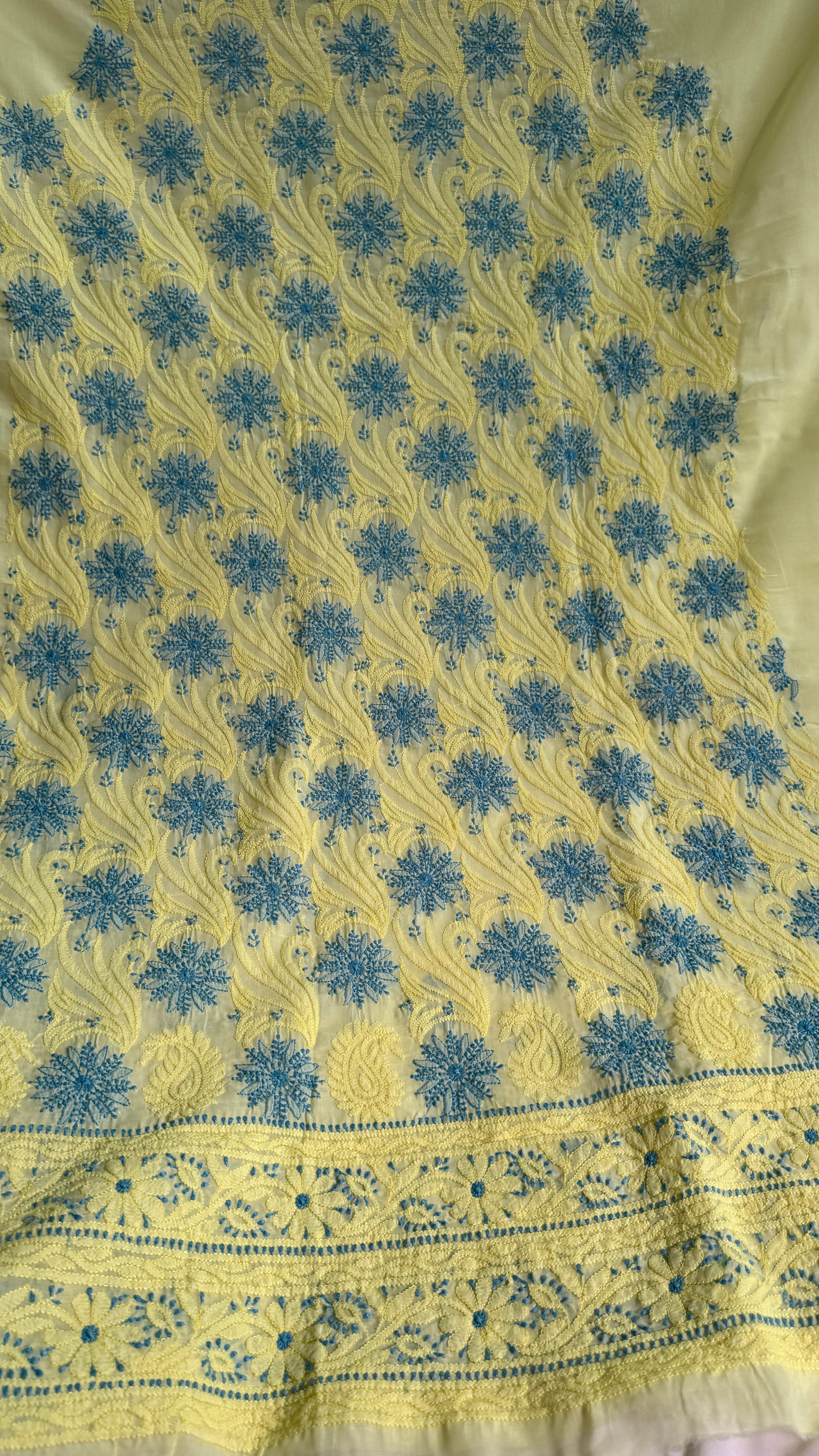 Handcrafted Lucknowi Chikankari Suit Set - Full Jaal - ARIAA CHIKANKARI
