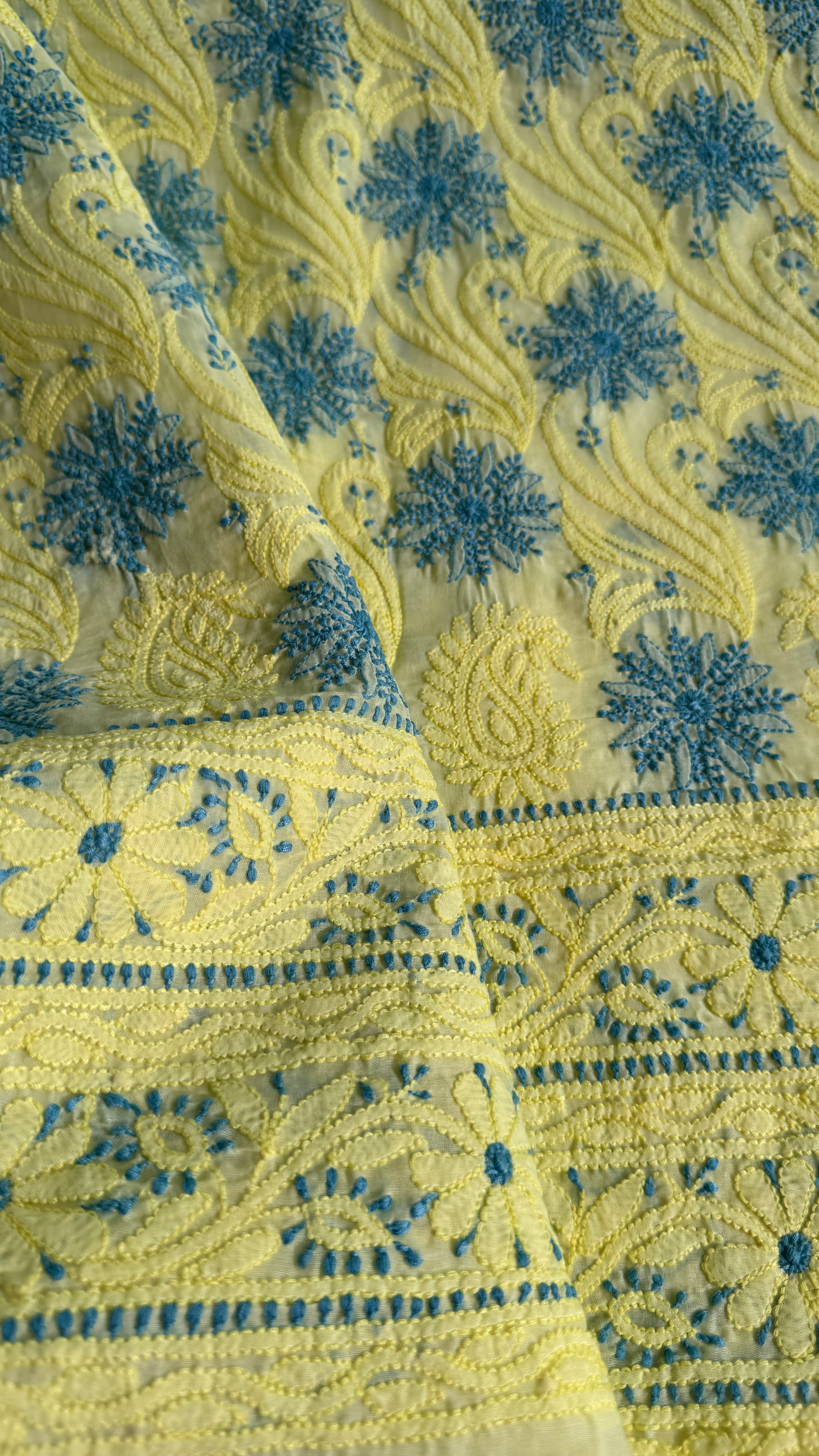 Handcrafted Lucknowi Chikankari Suit Set - Full Jaal - ARIAA CHIKANKARI