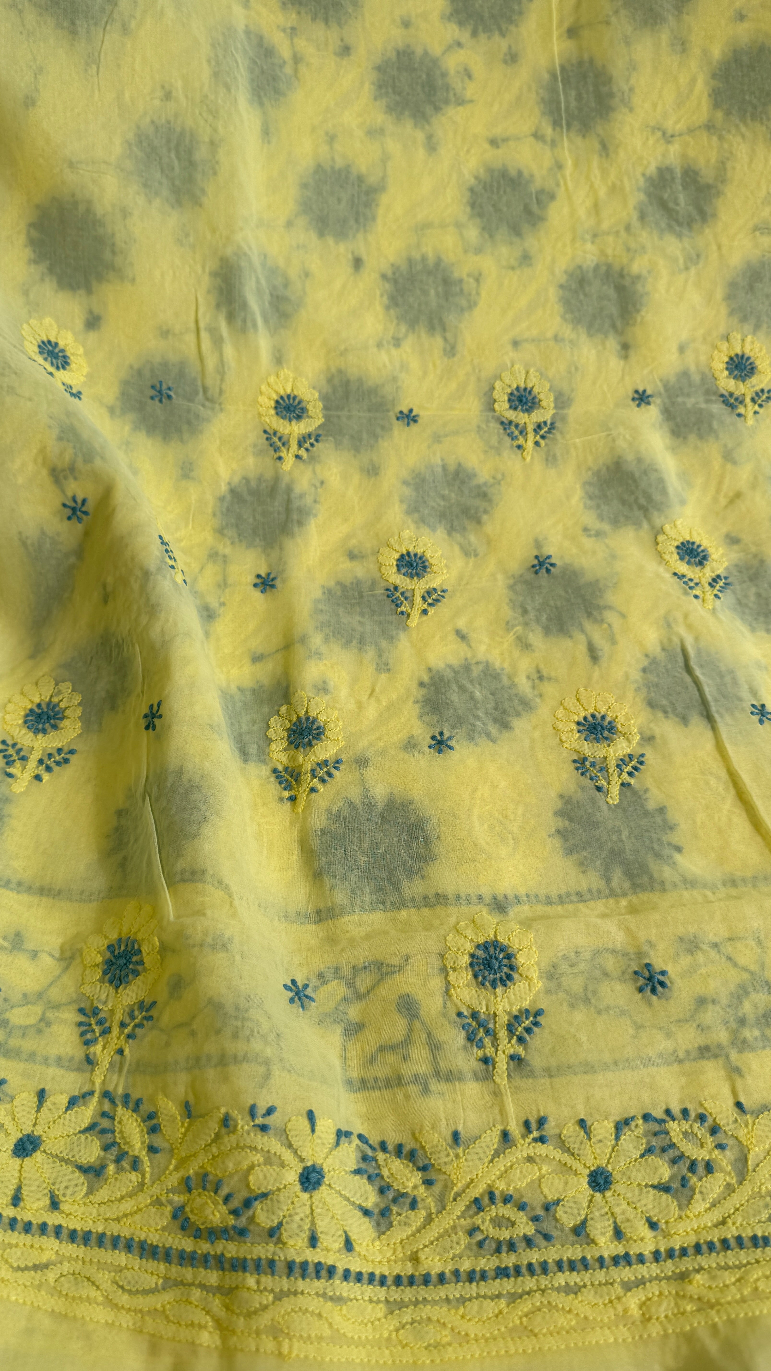 Handcrafted Lucknowi Chikankari Suit Set - Full Jaal - ARIAA CHIKANKARI