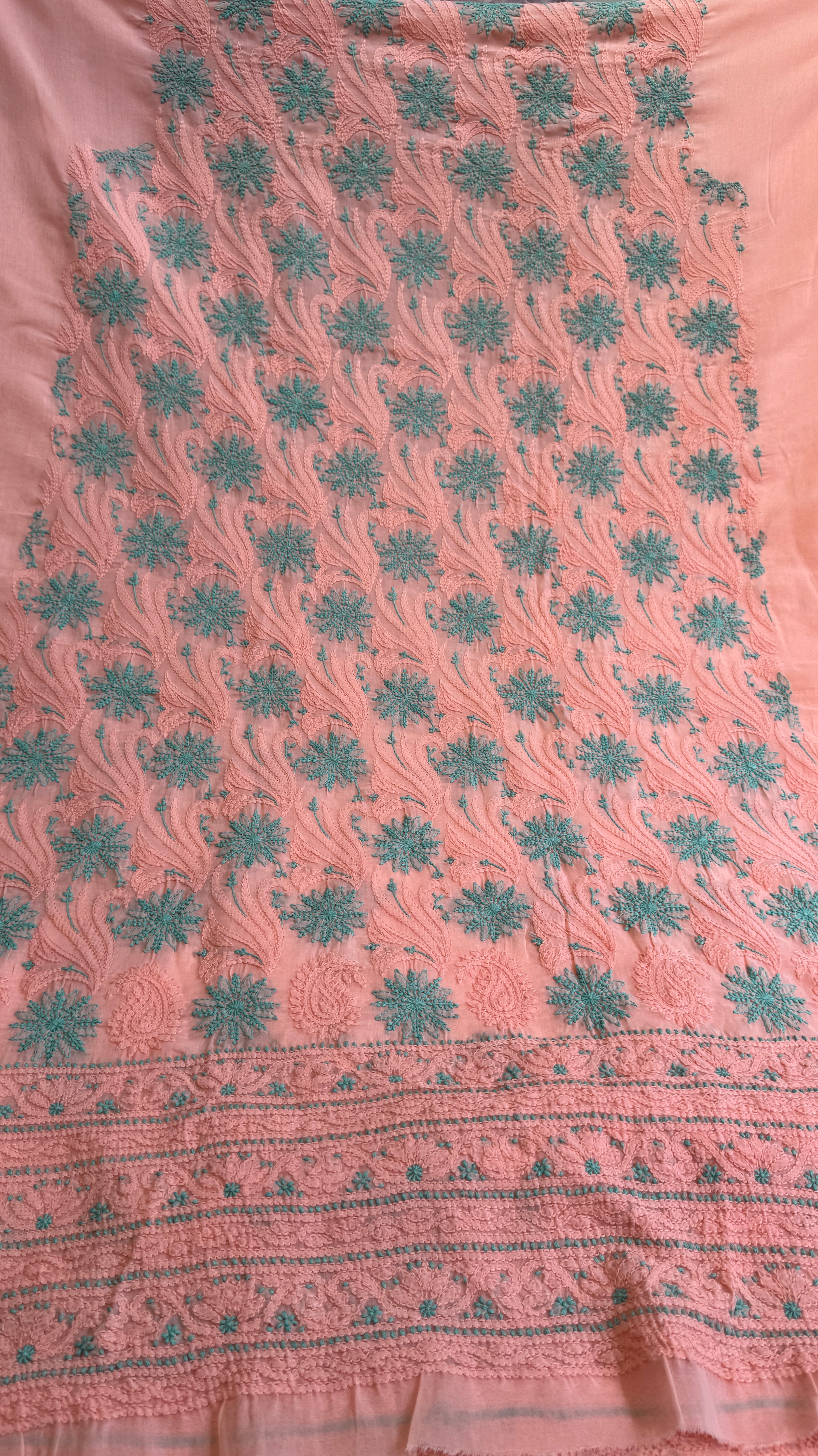 Handcrafted Lucknowi Chikankari Suit Set - Full Jaal - ARIAA CHIKANKARI