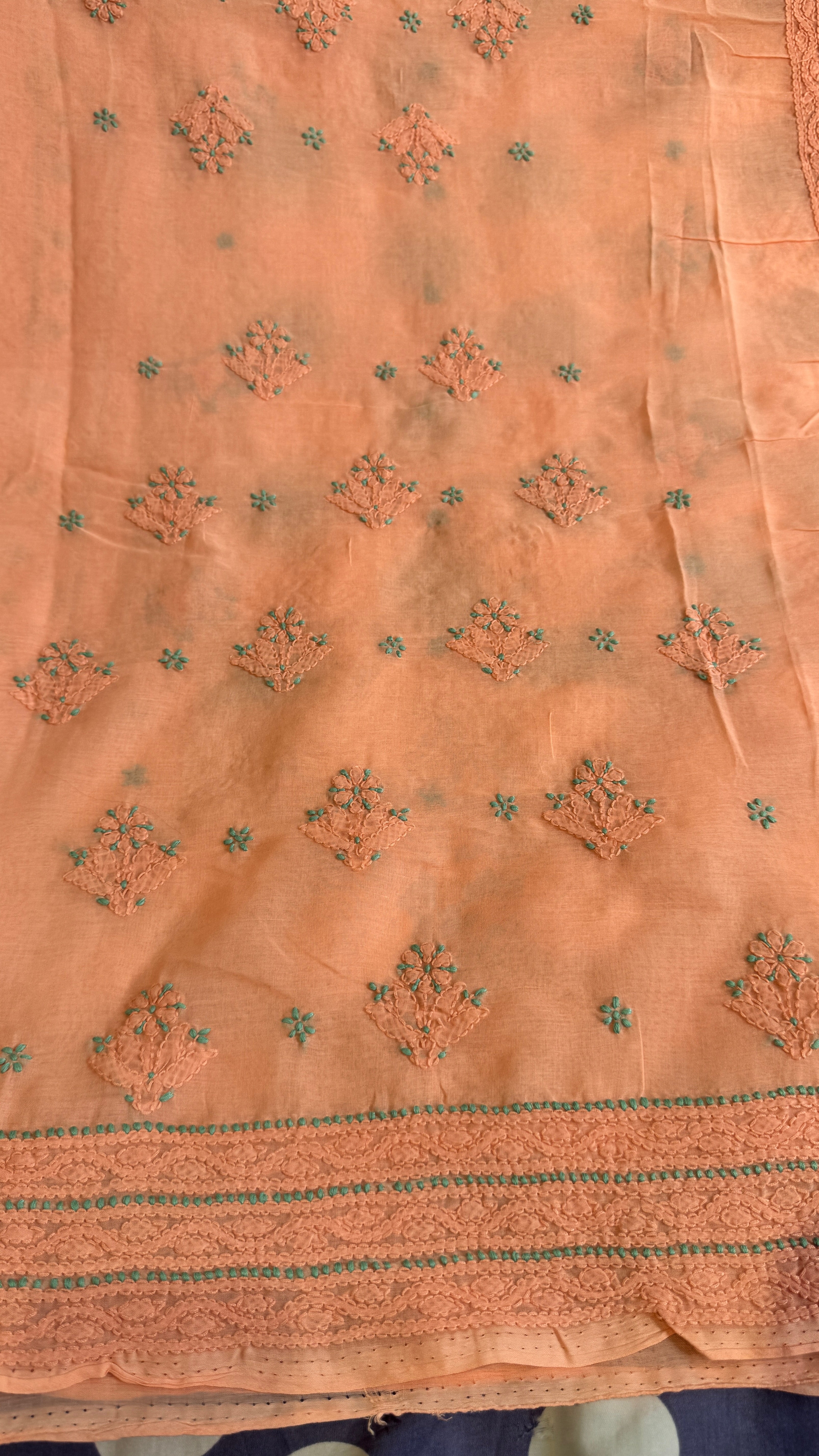 Handcrafted Lucknowi Chikankari Suit Set - Full Jaal - ARIAA CHIKANKARI
