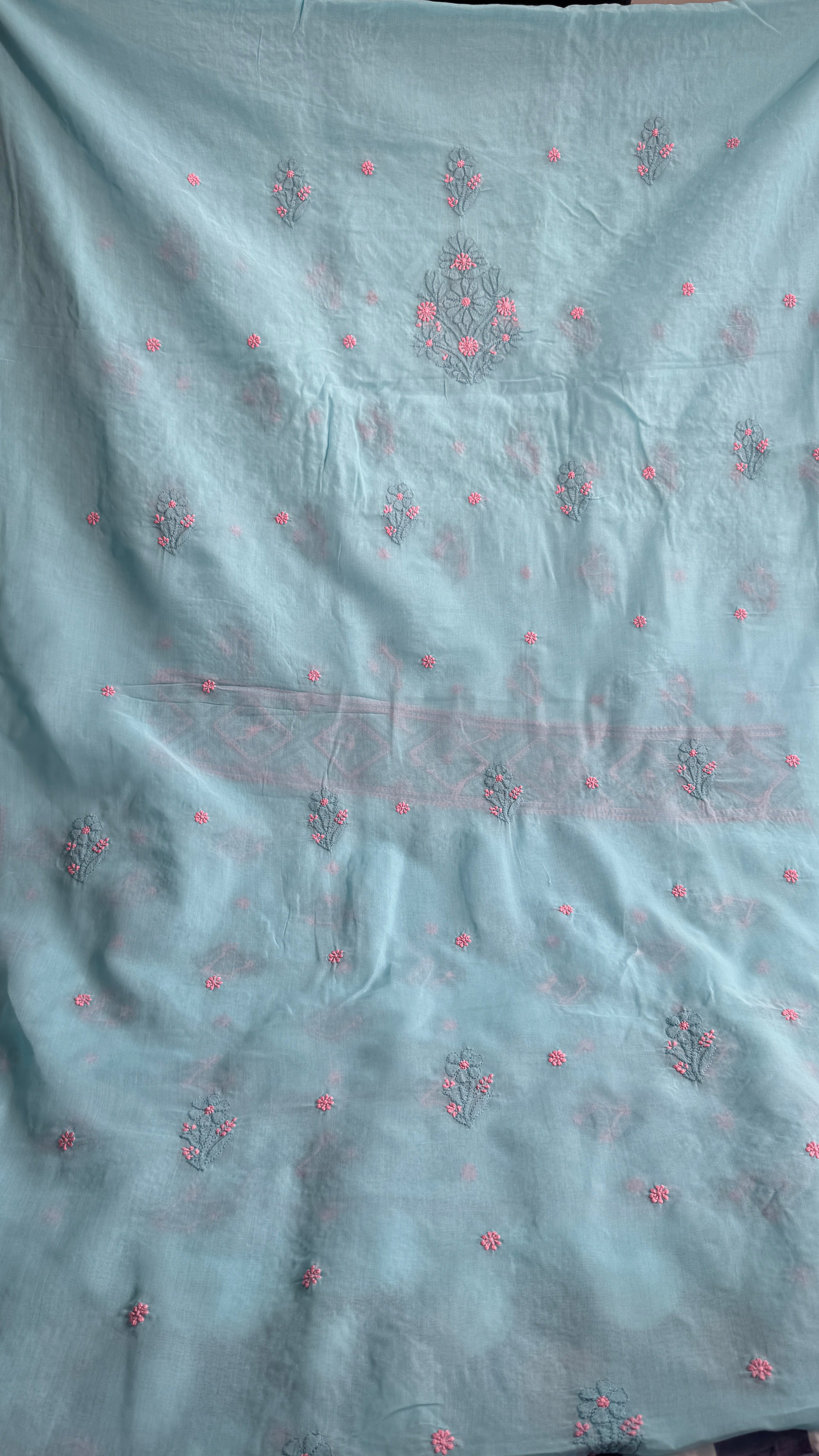 Handcrafted Lucknowi Chikankari Suit Set - Full Jaal - ARIAA CHIKANKARI