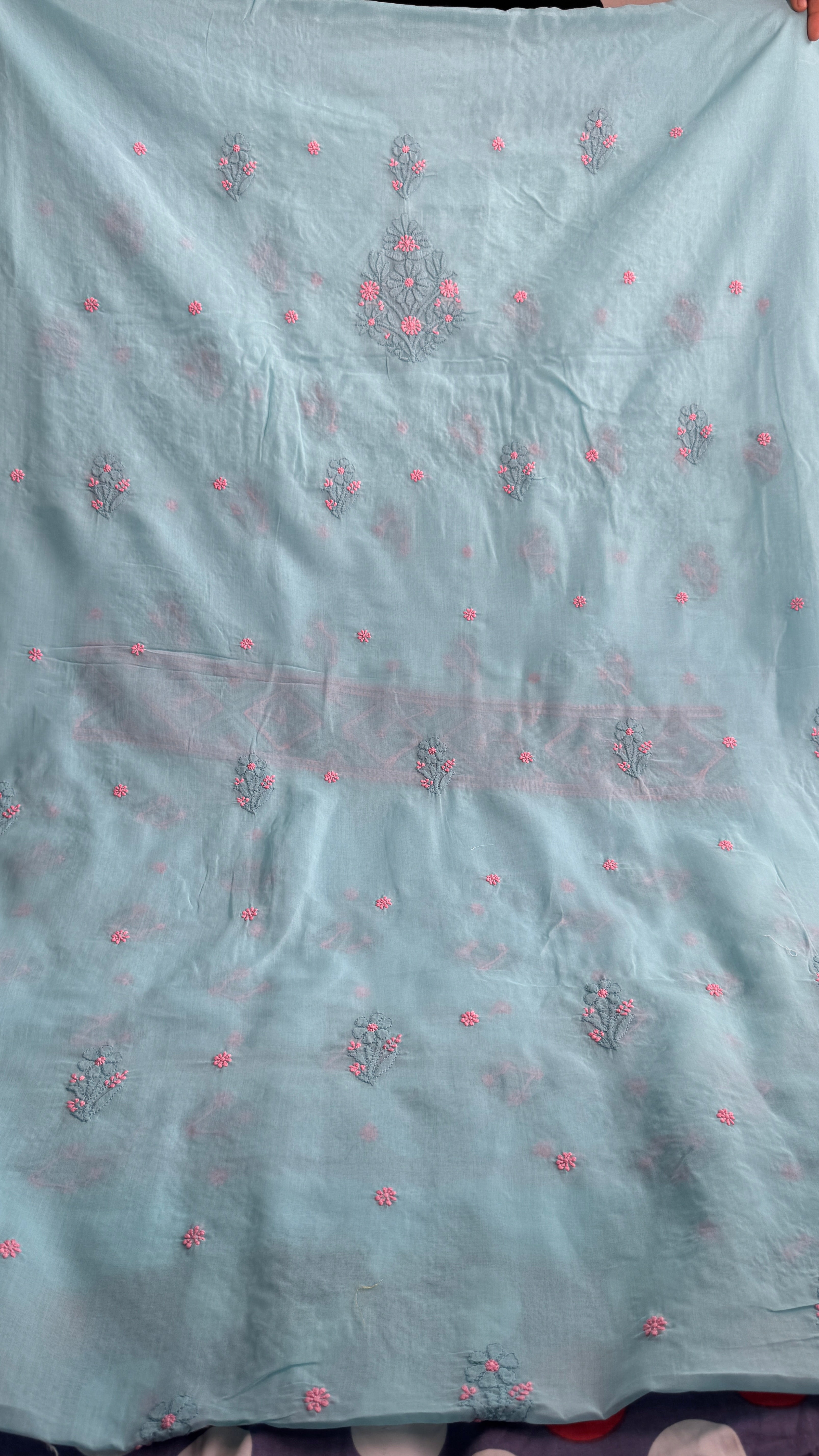 Handcrafted Lucknowi Chikankari Suit Set - Full Jaal - ARIAA CHIKANKARI