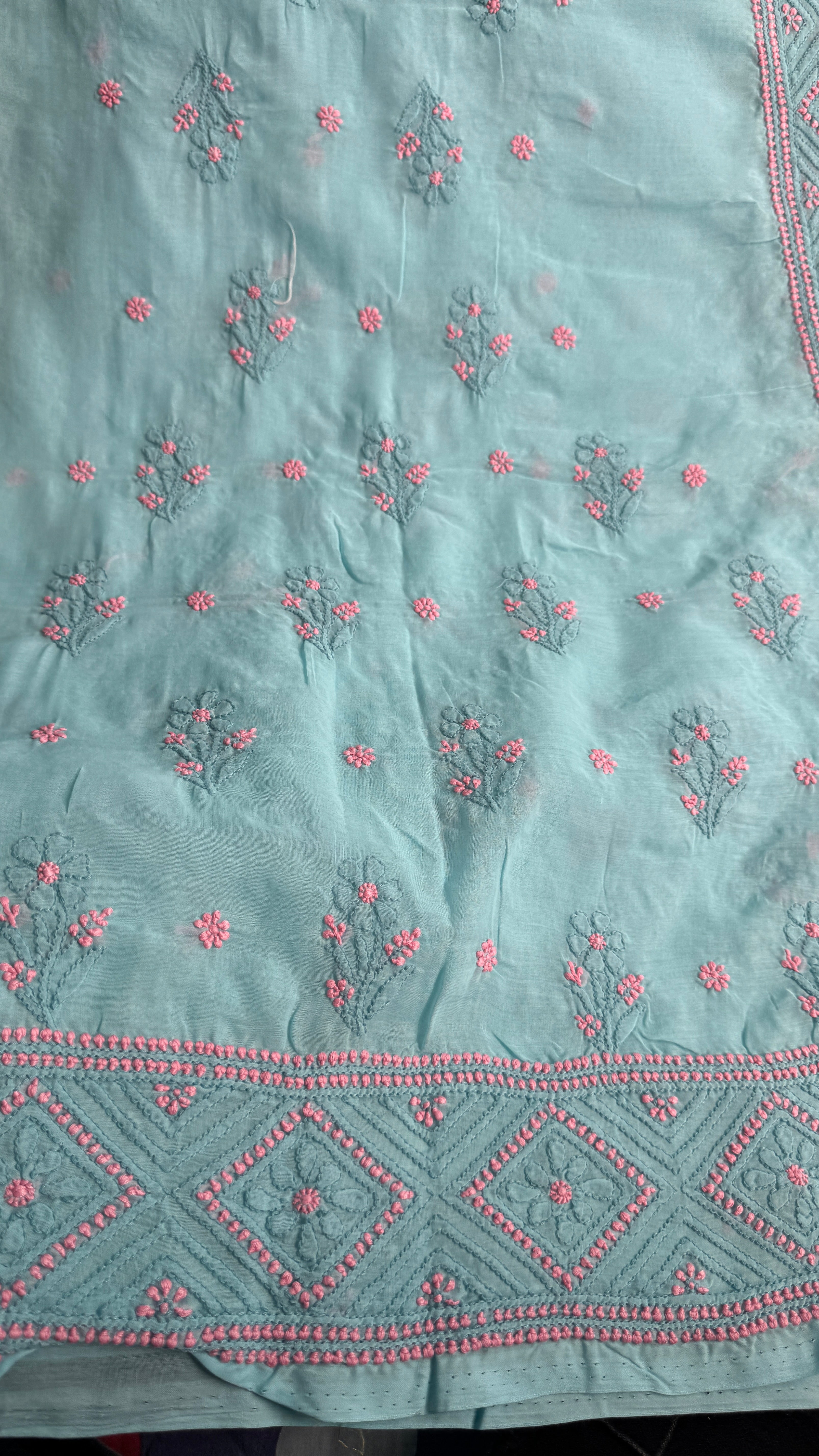 Handcrafted Lucknowi Chikankari Suit Set - Full Jaal - ARIAA CHIKANKARI