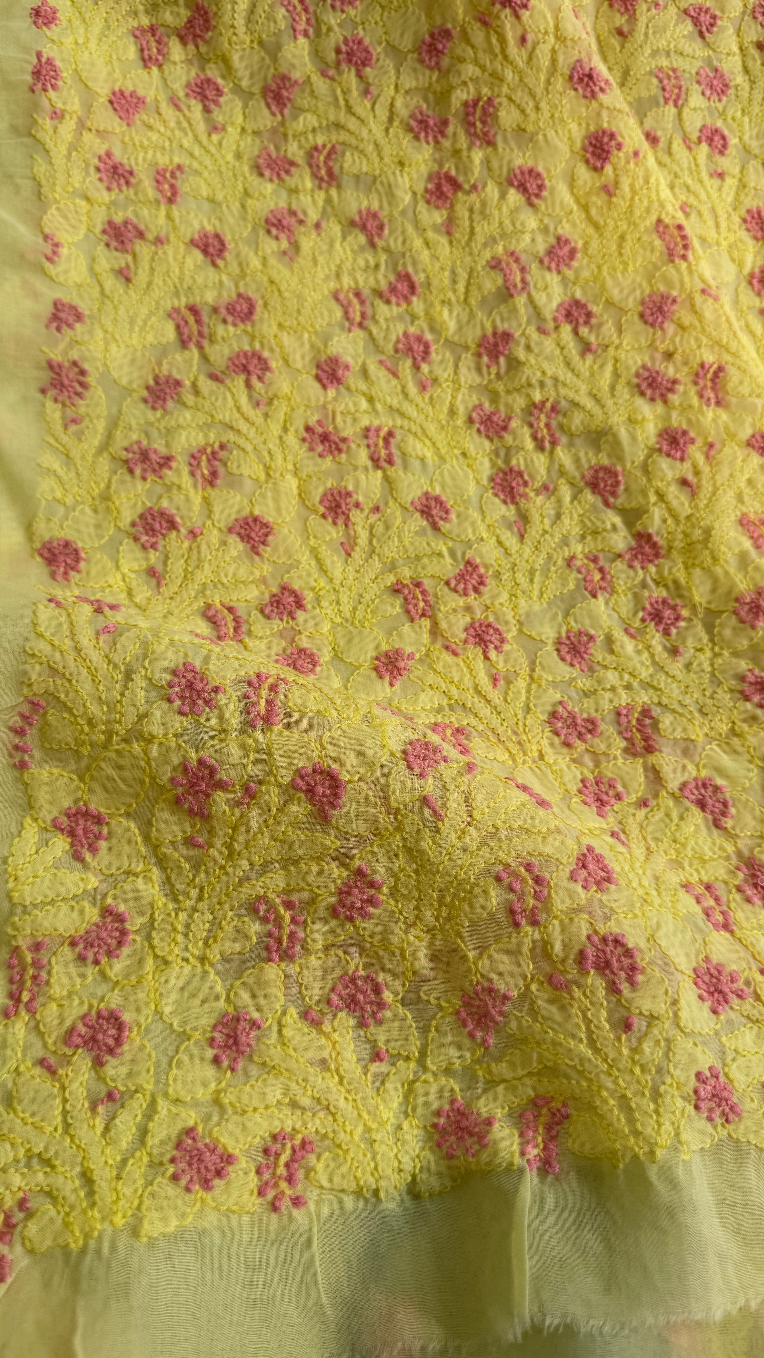 Handcrafted Lucknowi Chikankari Suit Set - Full Jaal - ARIAA CHIKANKARI