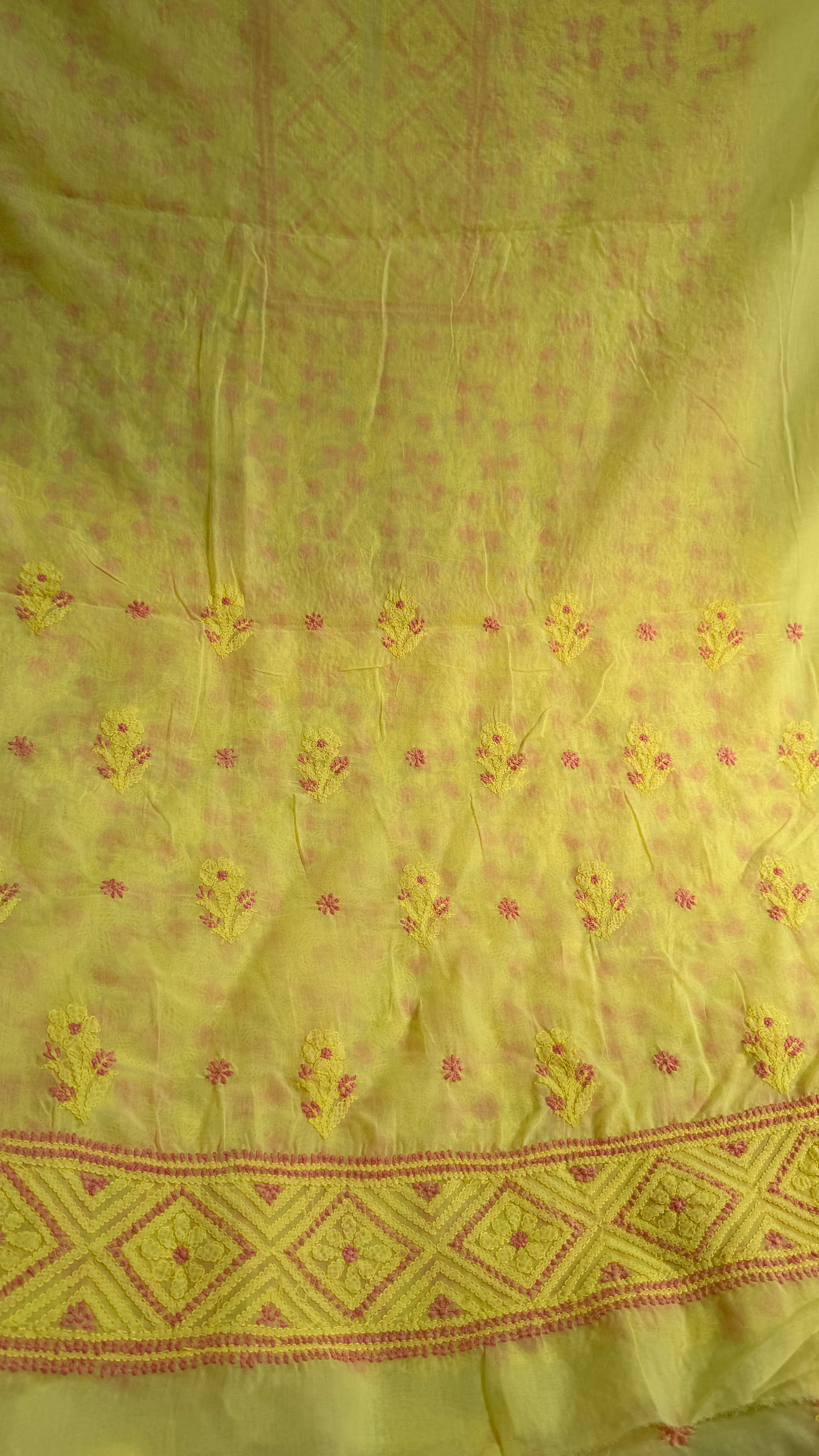 Handcrafted Lucknowi Chikankari Suit Set - Full Jaal - ARIAA CHIKANKARI