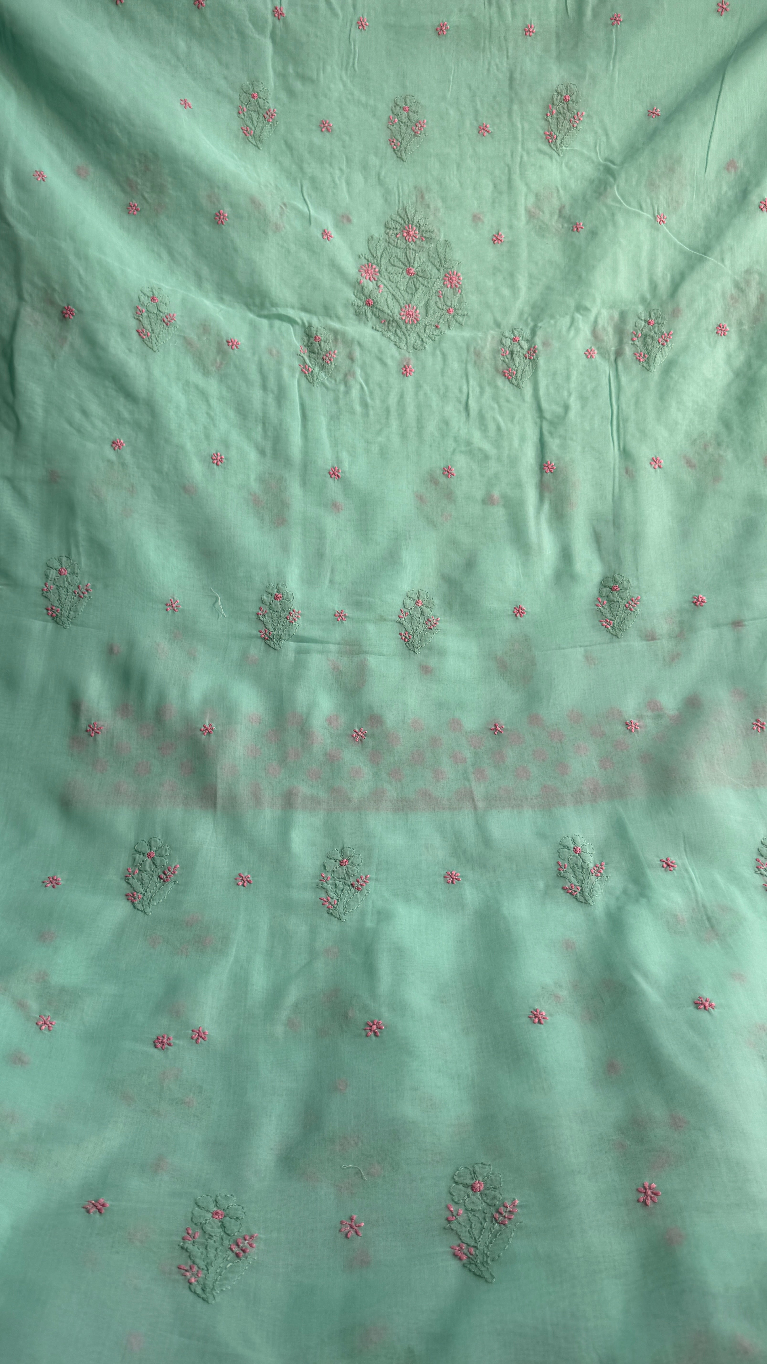 Handcrafted Lucknowi Chikankari Suit Set - Full Jaal - ARIAA CHIKANKARI