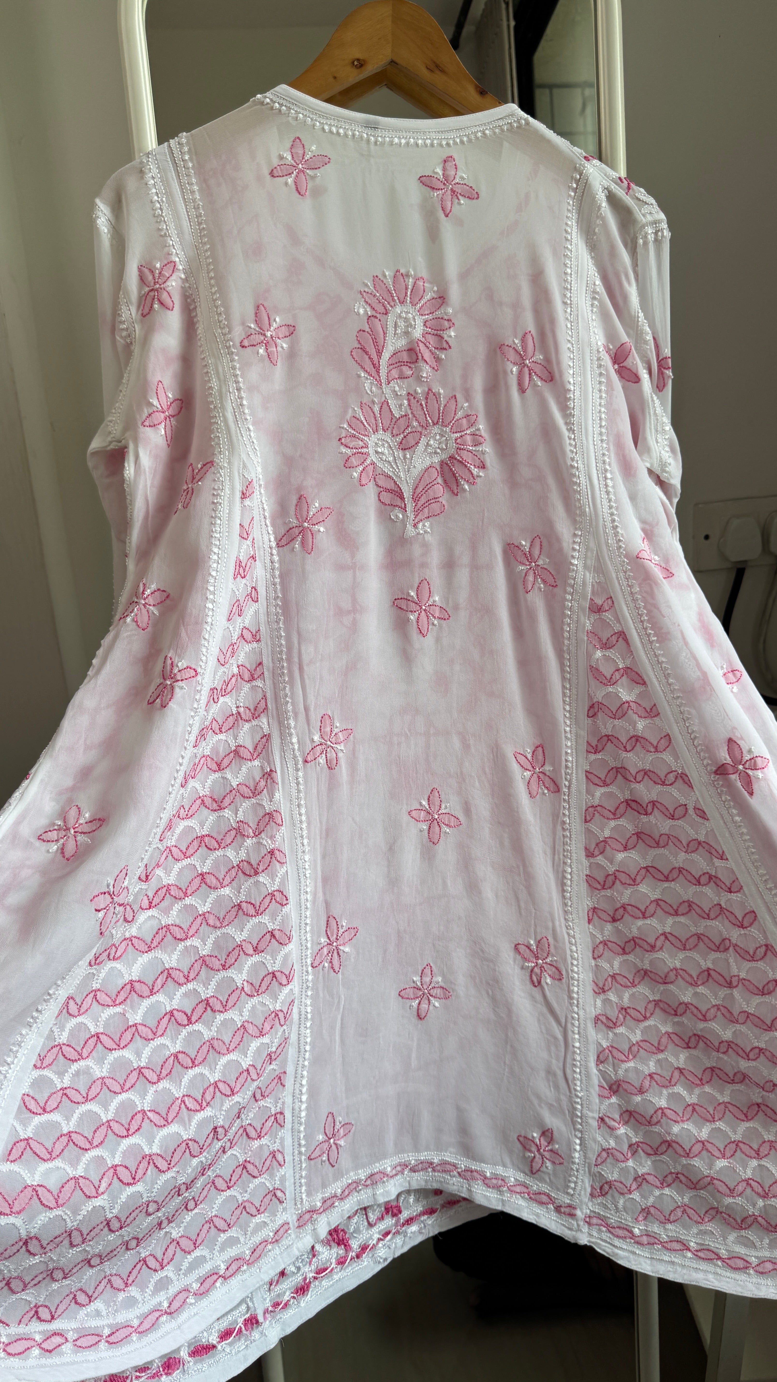 Viscose Chikankari Short Anarkali - Multi Colour - Sahar Collection