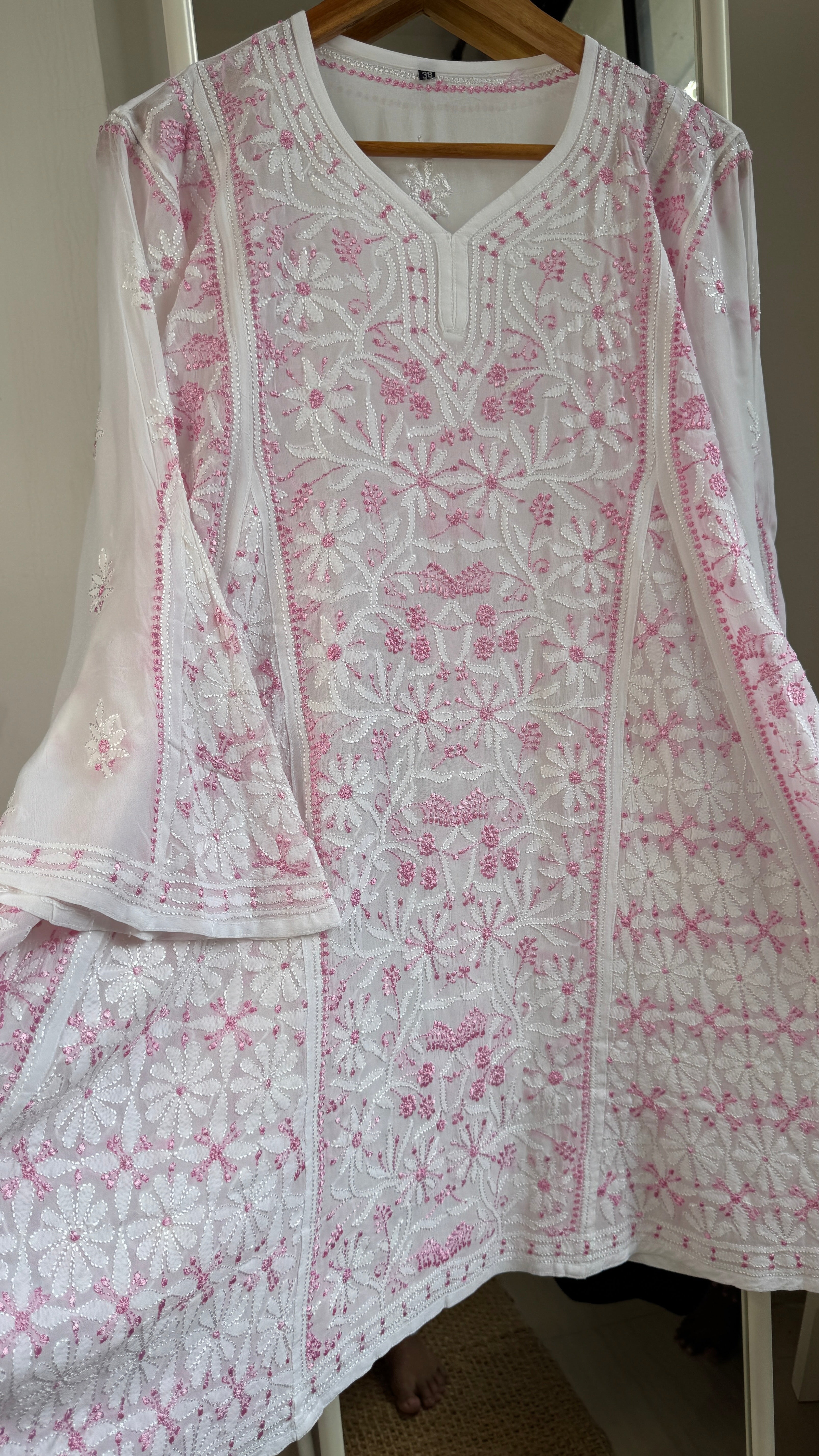 Viscose Chikankari Short Anarkali - Multi Colour - Sahar Collection