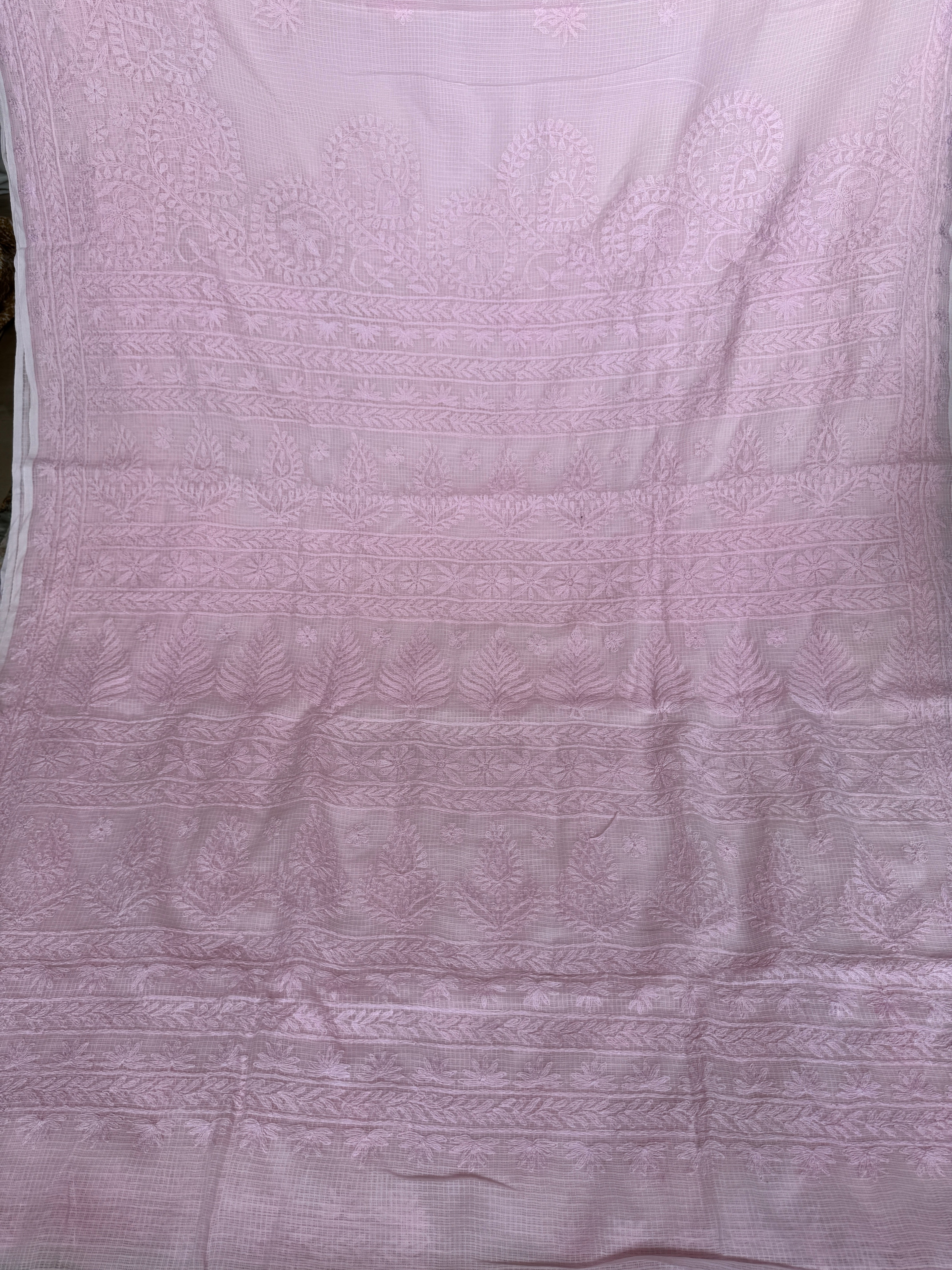 Kota Chikankari saree in Pink ARIAA CHIKANKARI 