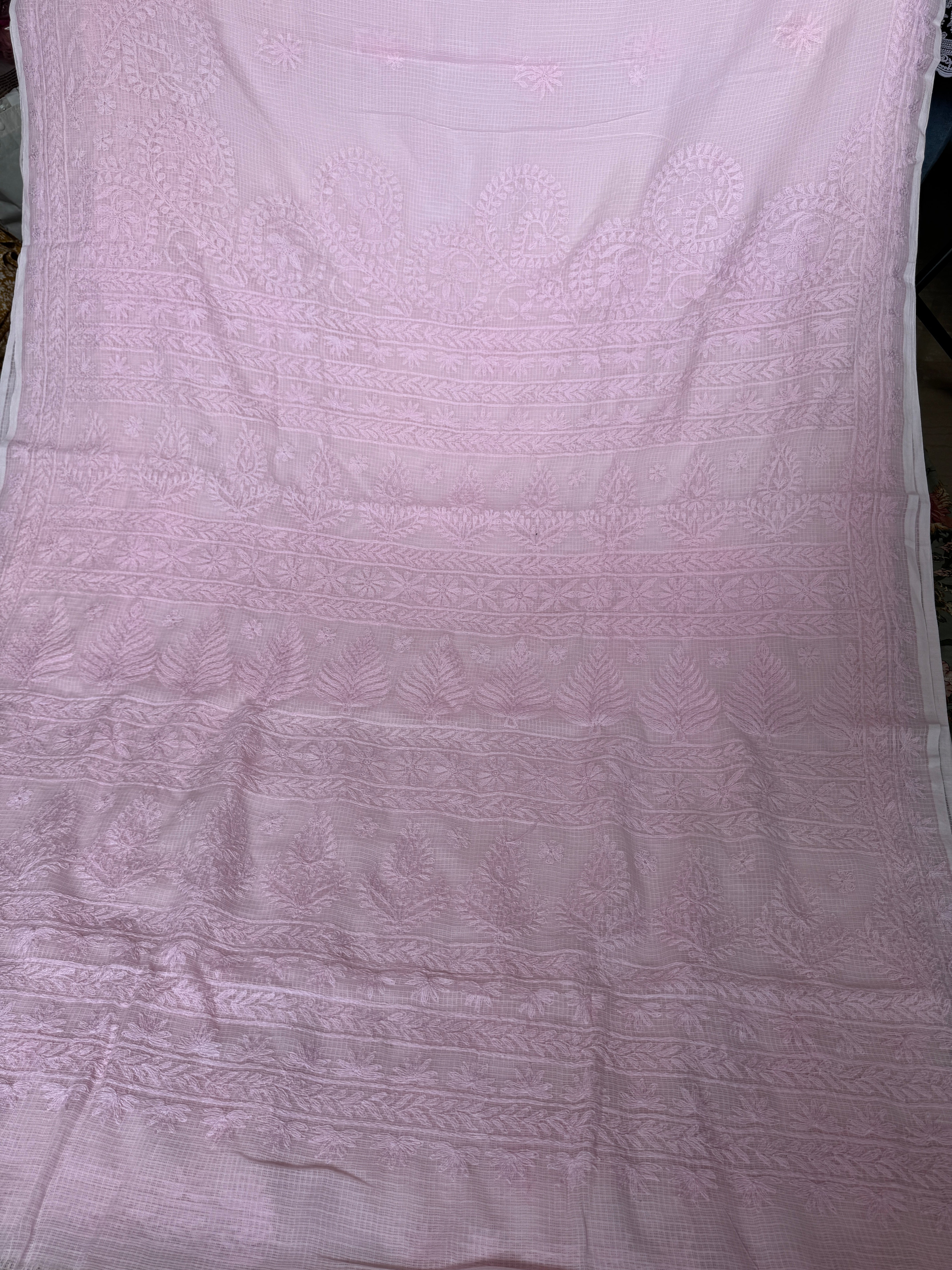 Kota Chikankari saree in Pink ARIAA CHIKANKARI 