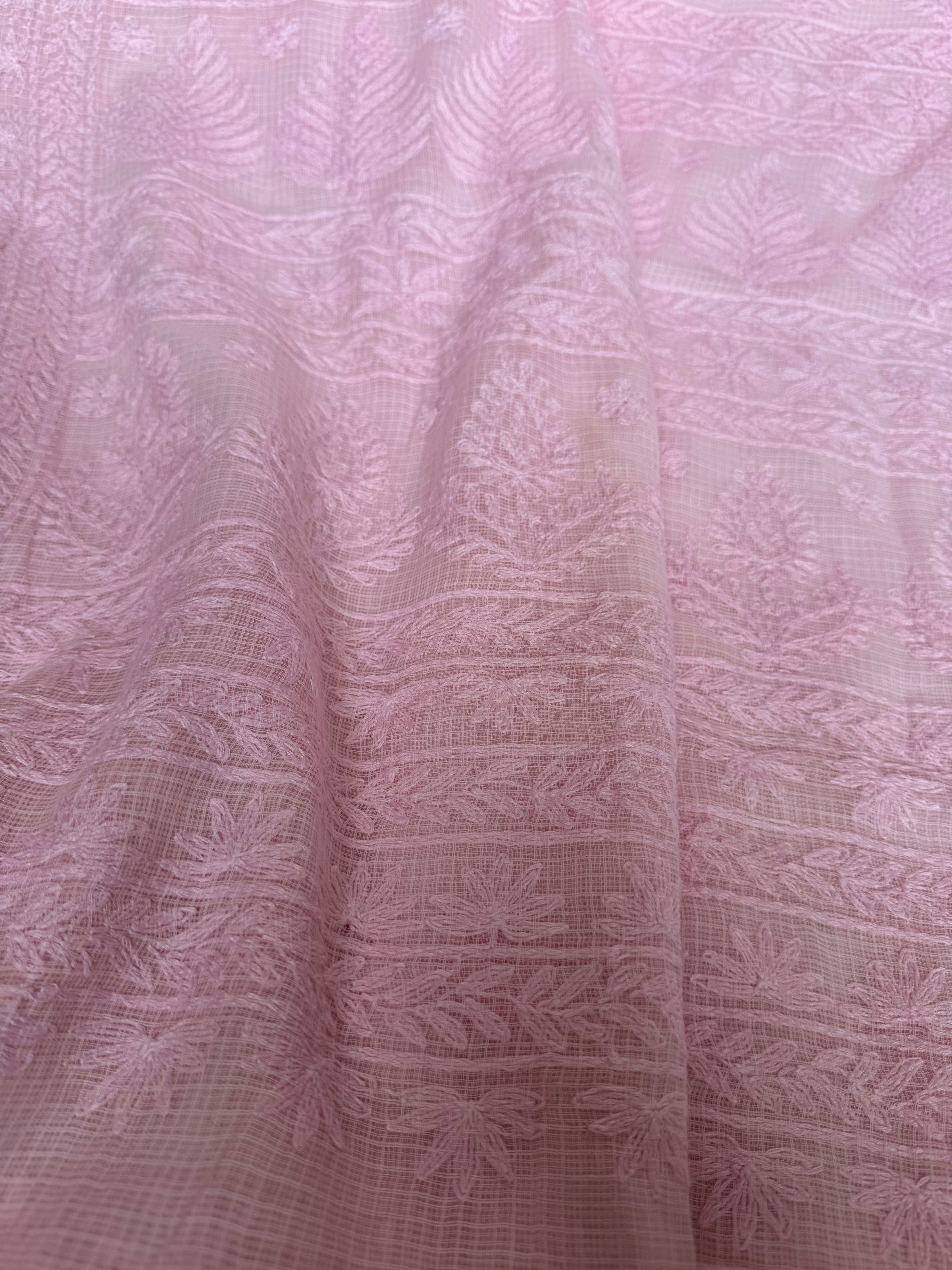 Kota Chikankari saree in Pink ARIAA CHIKANKARI 