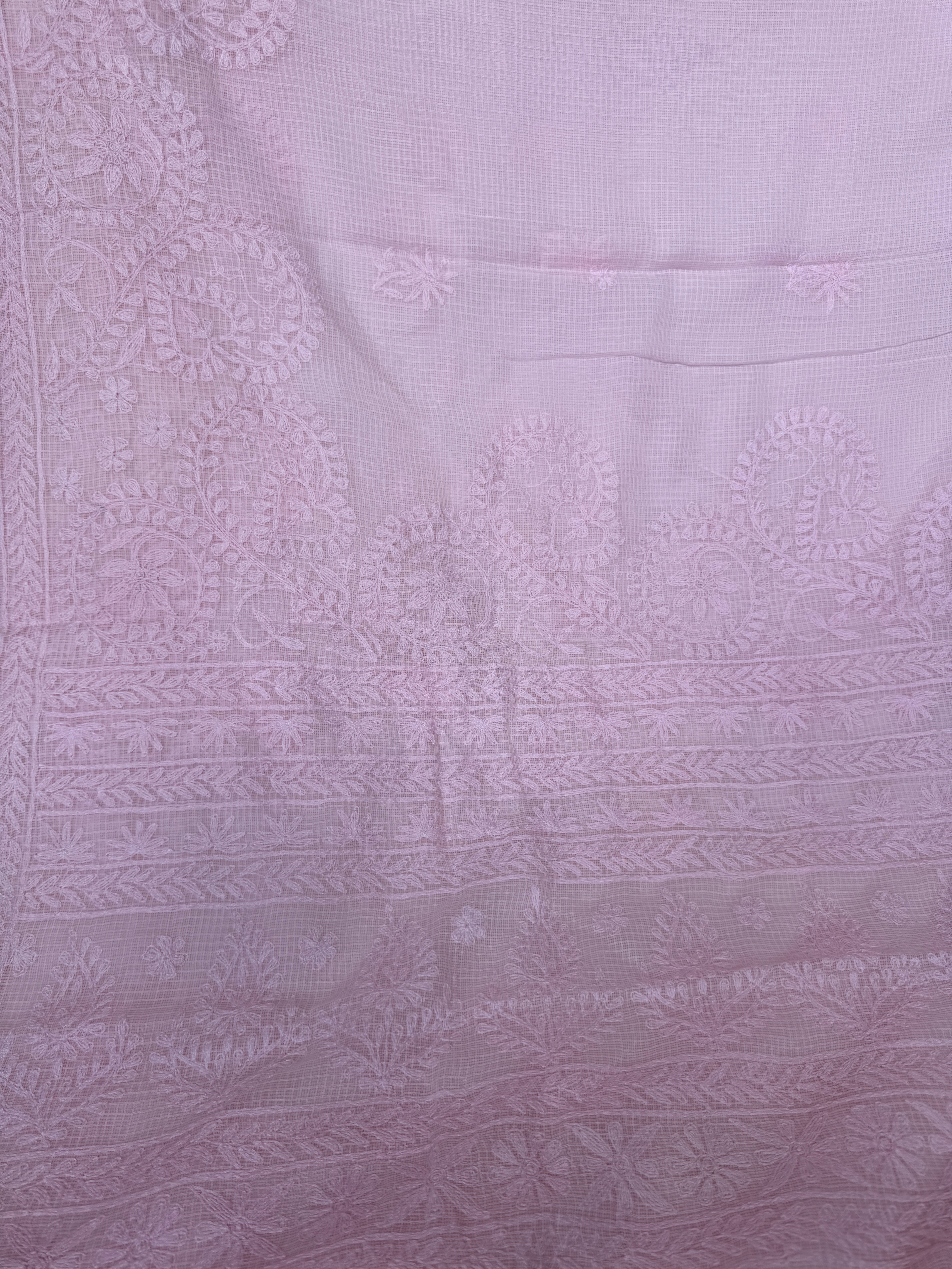 Kota Chikankari saree in Pink ARIAA CHIKANKARI 