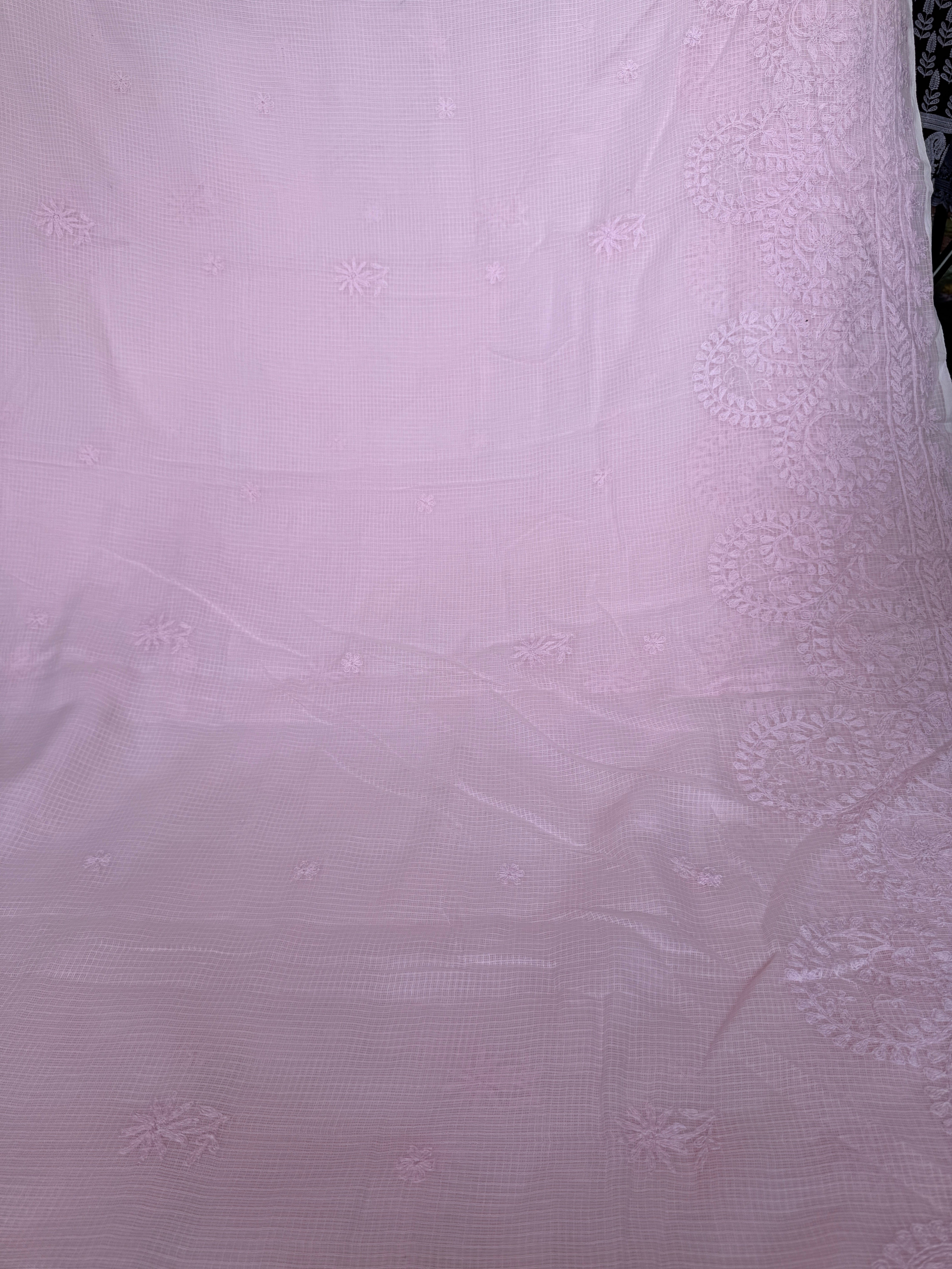 Kota Chikankari saree in Pink ARIAA CHIKANKARI 