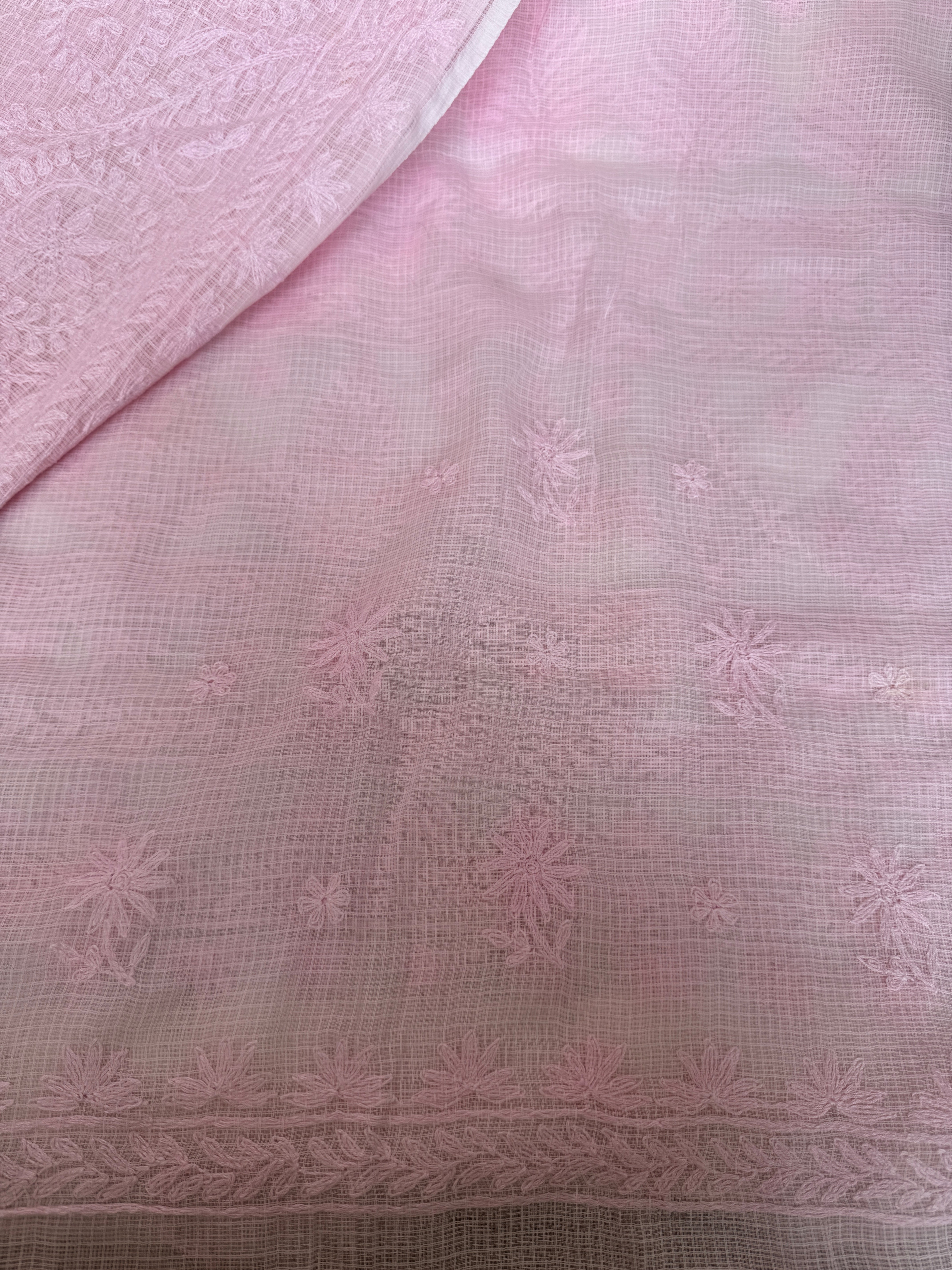 Kota Chikankari saree in Pink ARIAA CHIKANKARI 