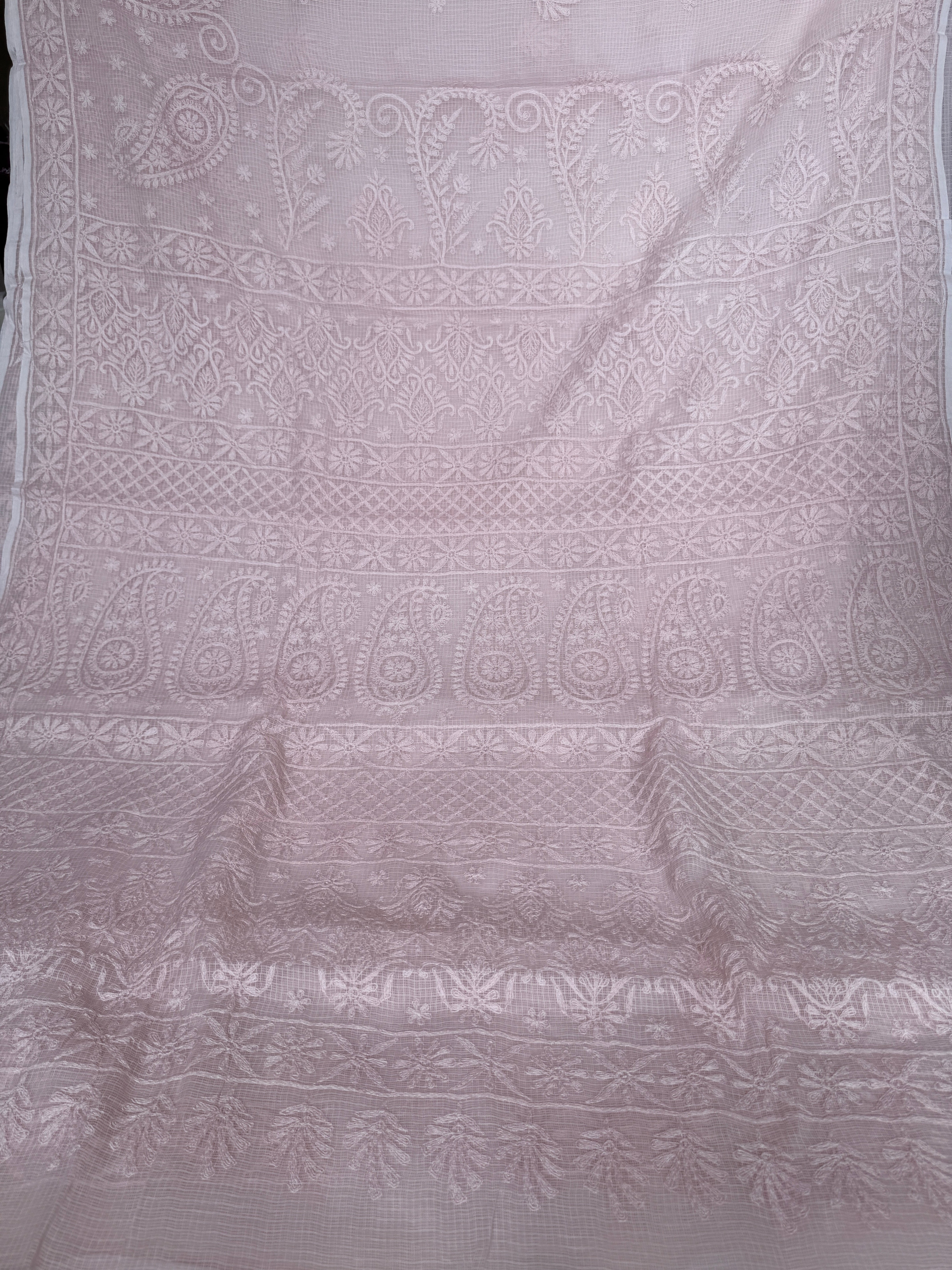 Kota Chikankari saree in Pink ARIAA CHIKANKARI 