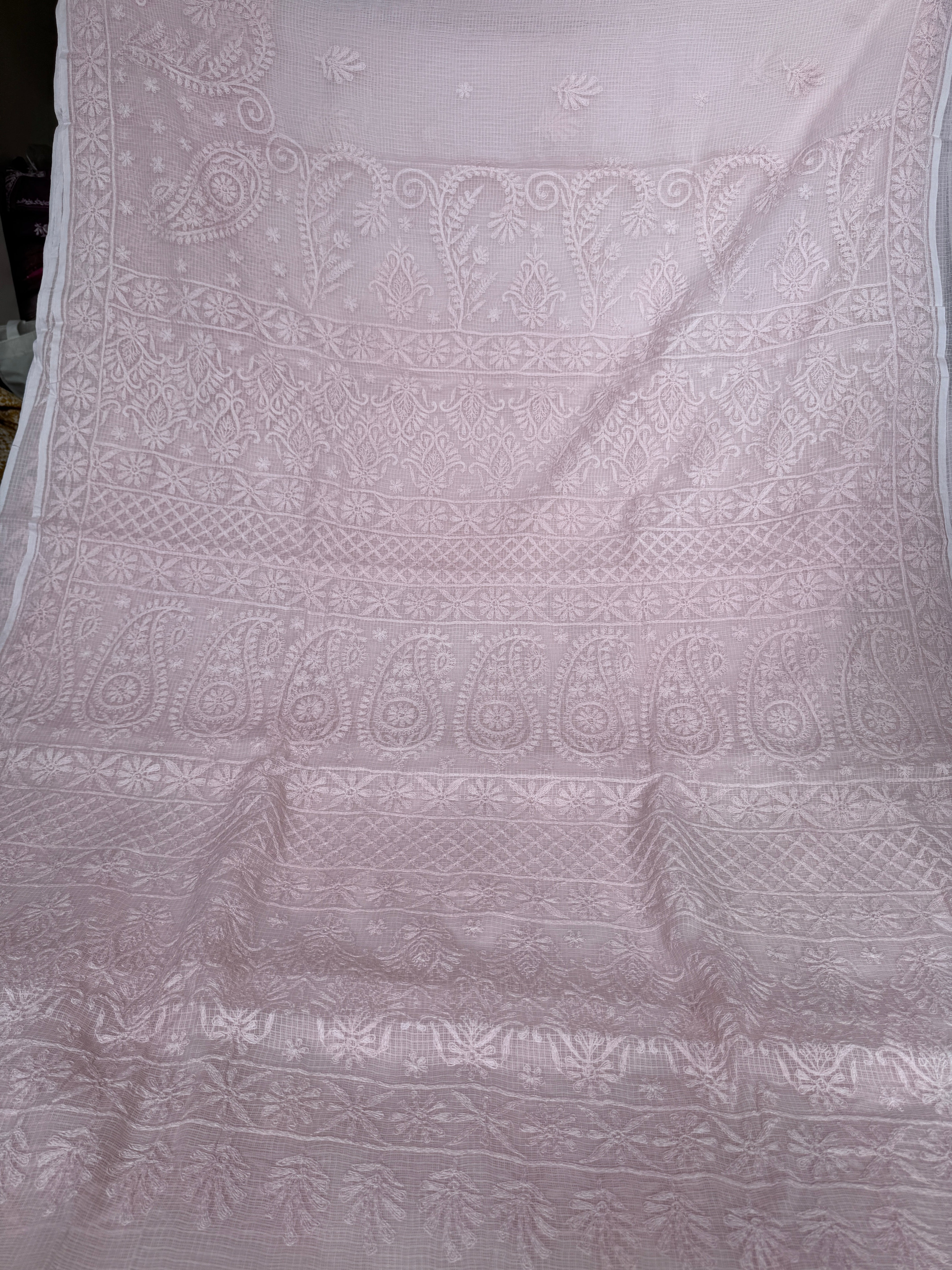 Kota Chikankari saree in Pink ARIAA CHIKANKARI 