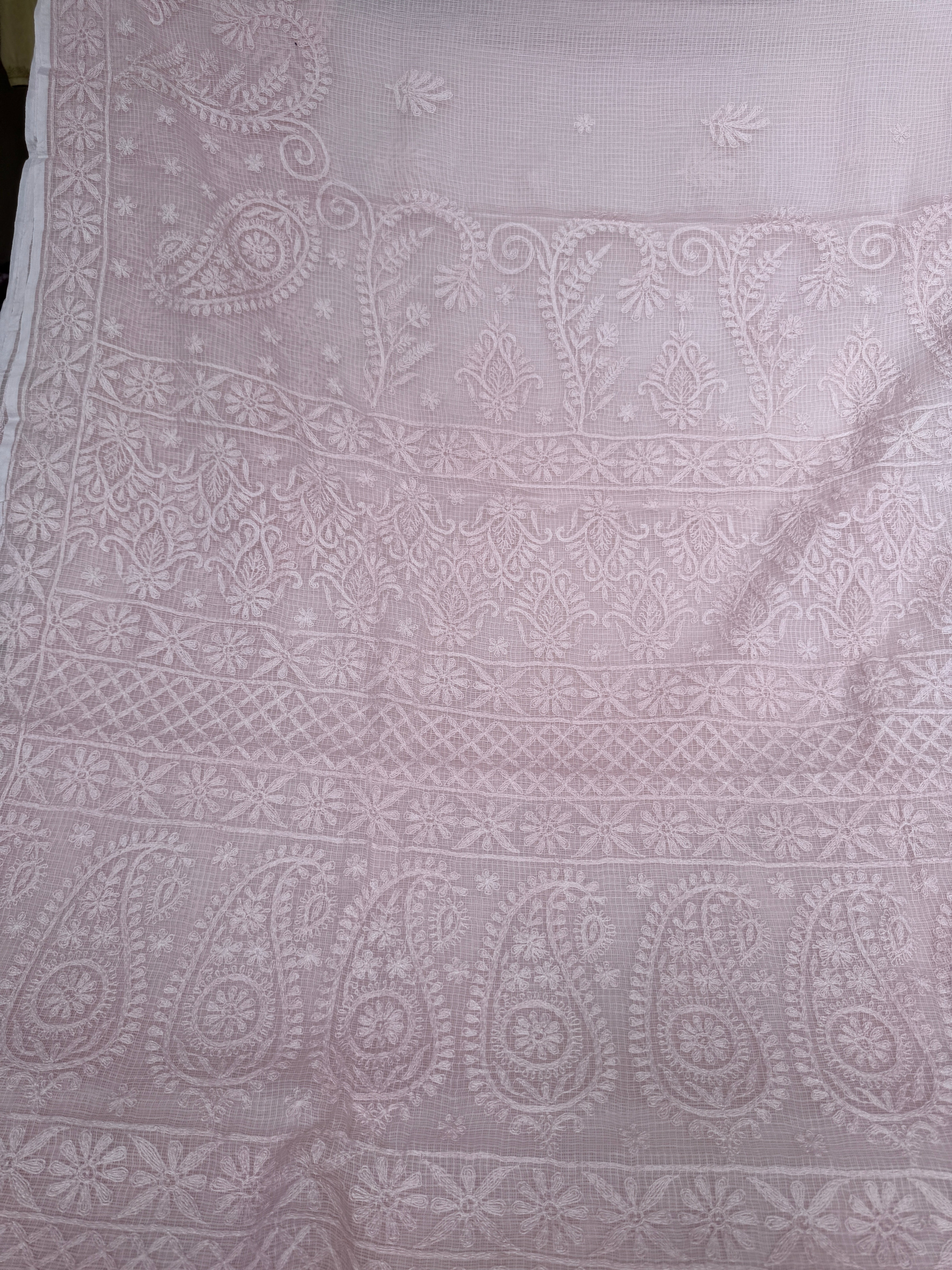 Kota Chikankari saree in Pink ARIAA CHIKANKARI 