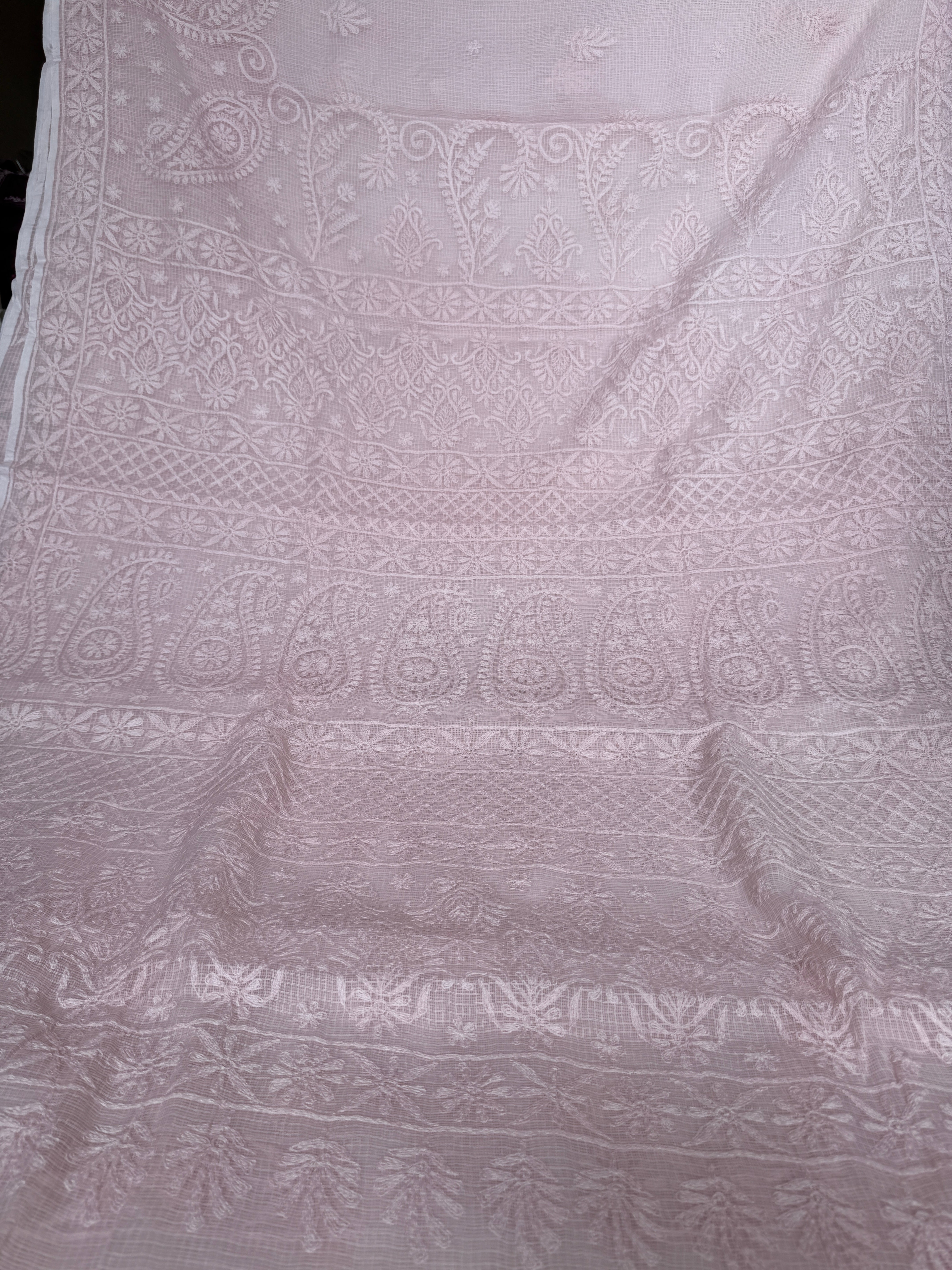 Kota Chikankari saree in Pink ARIAA CHIKANKARI 