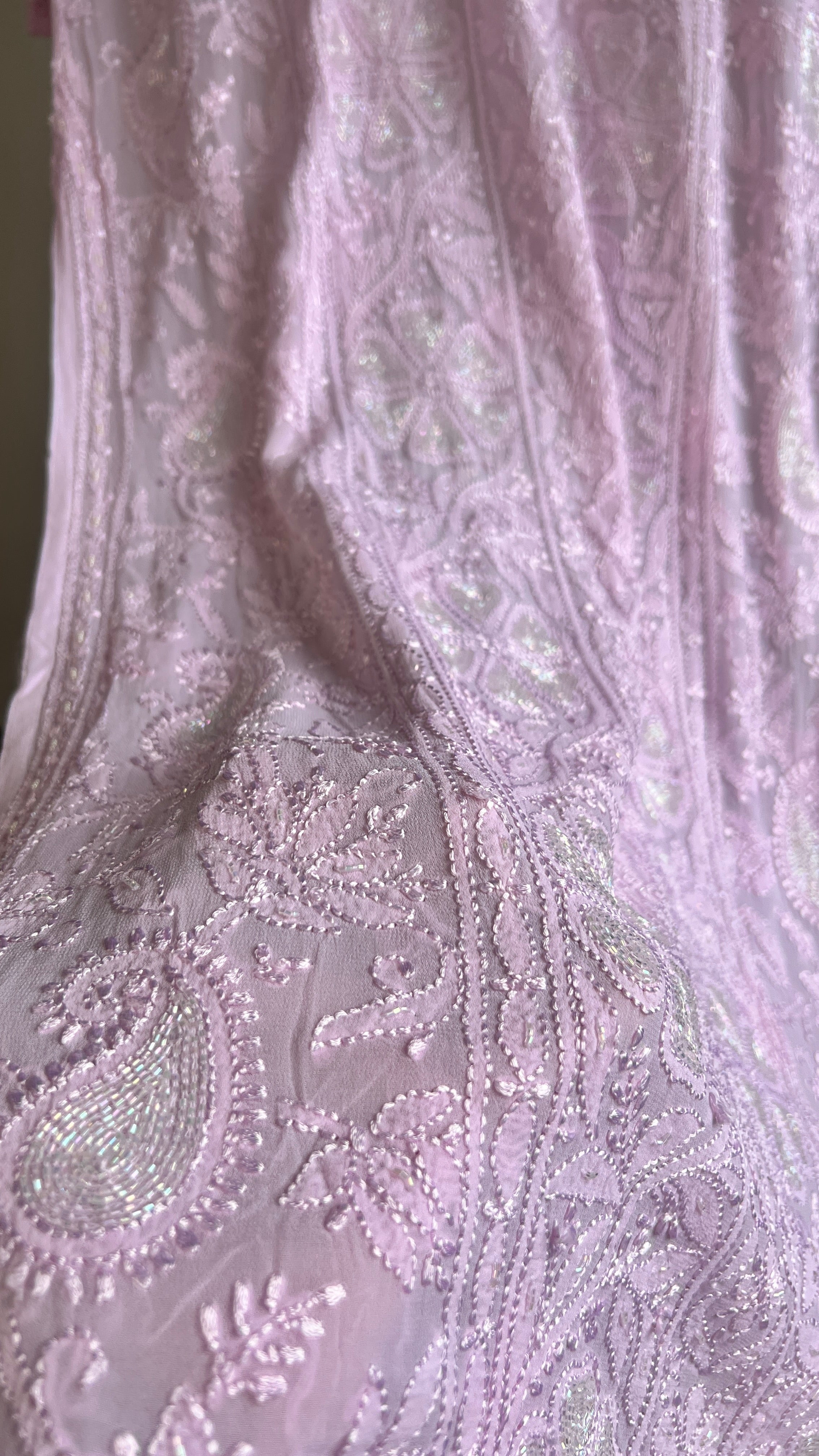 Viscose Kurti with Pearl  Work - Pink