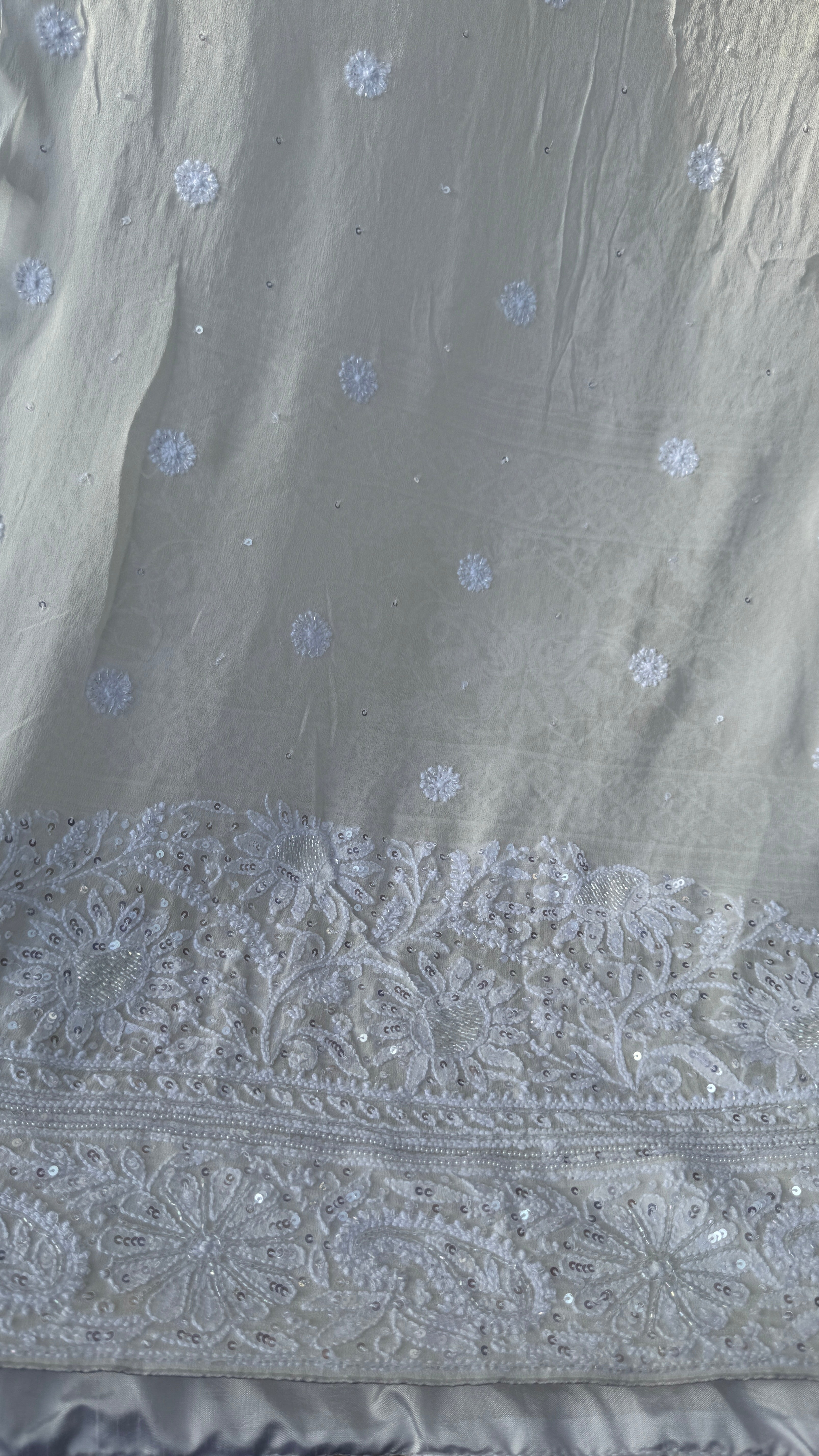 Pure Georgette Chikankari Saree