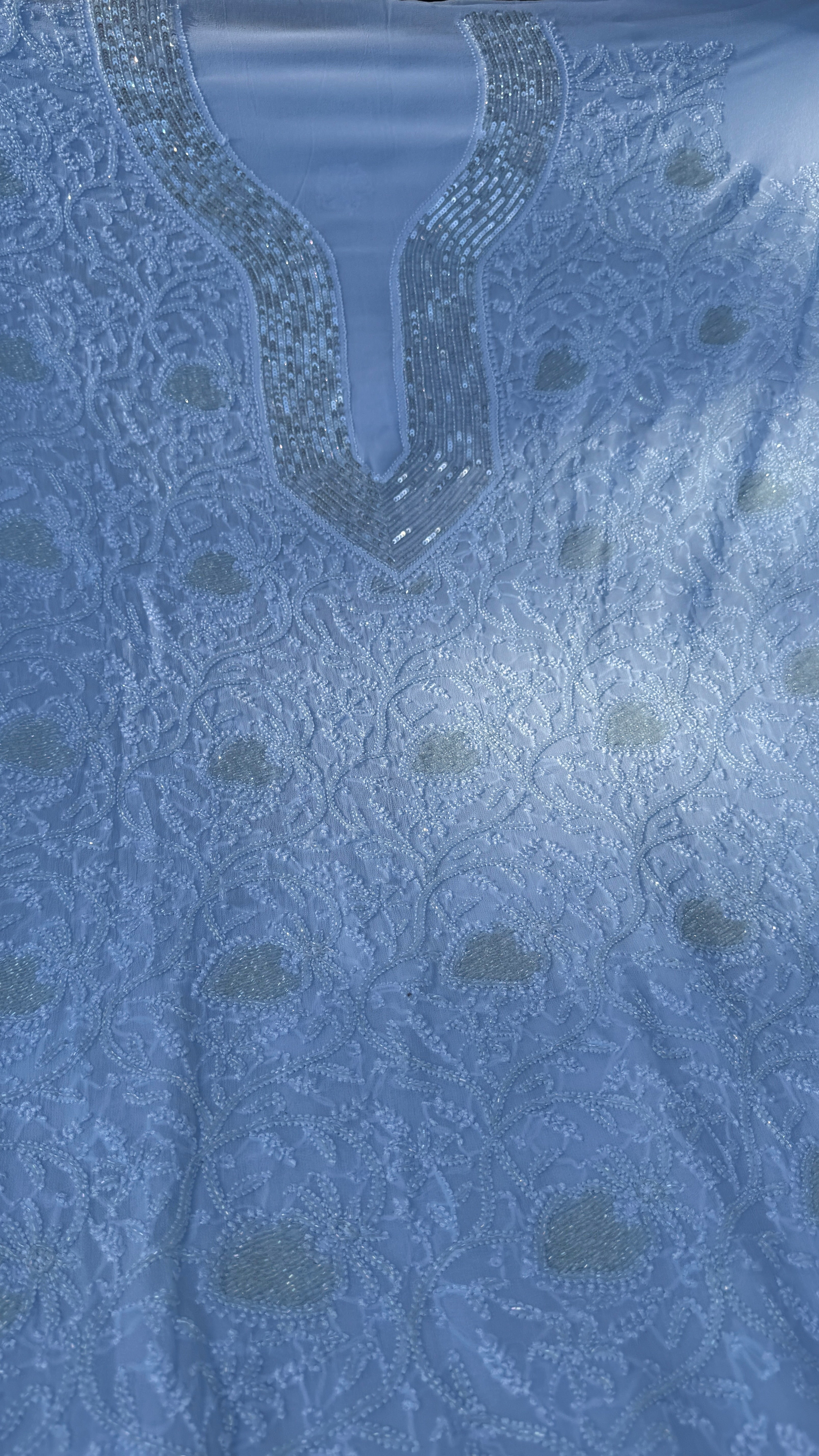Viscose Length with Dupatta - Blue