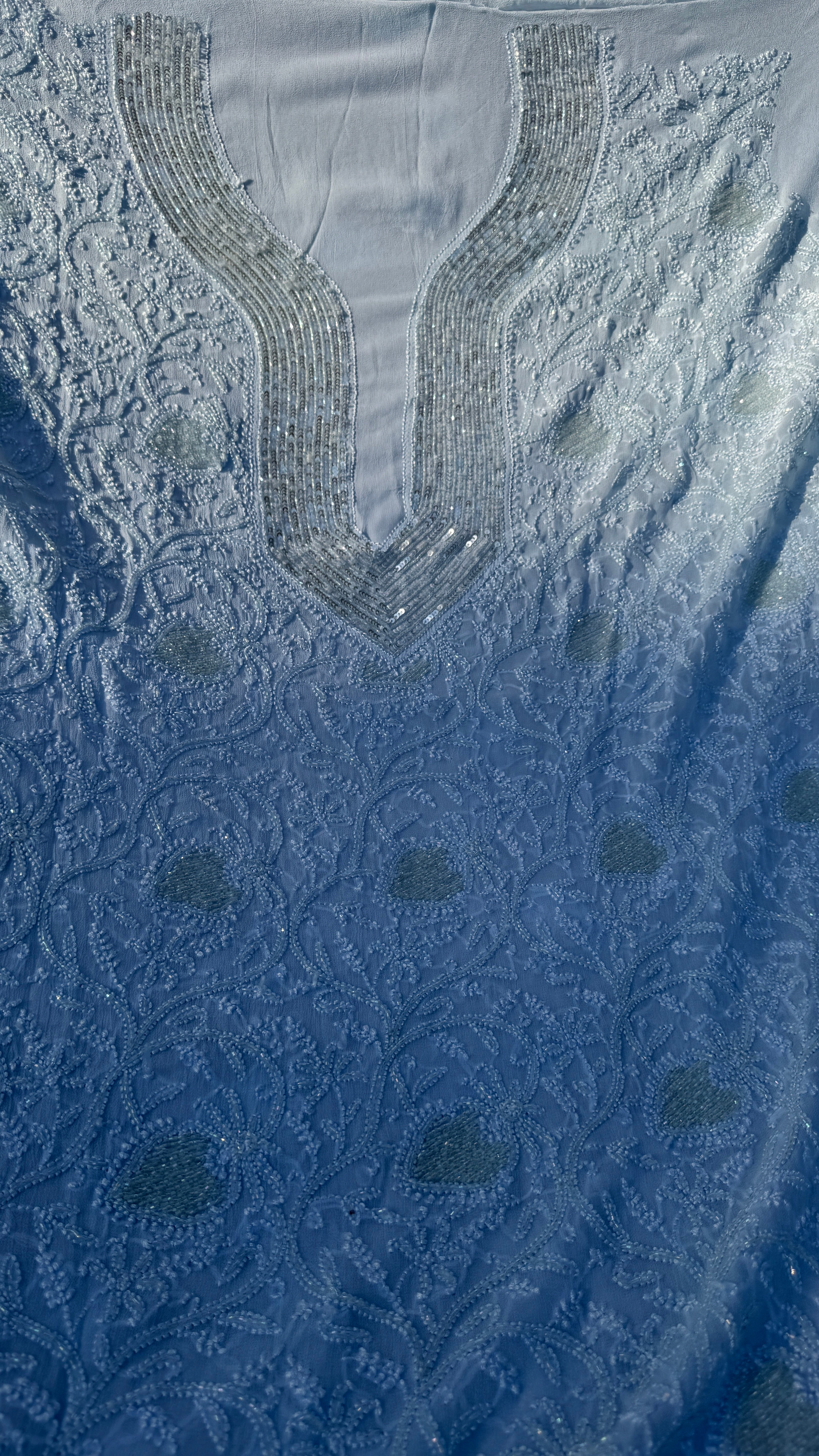 Viscose Length with Dupatta - Blue