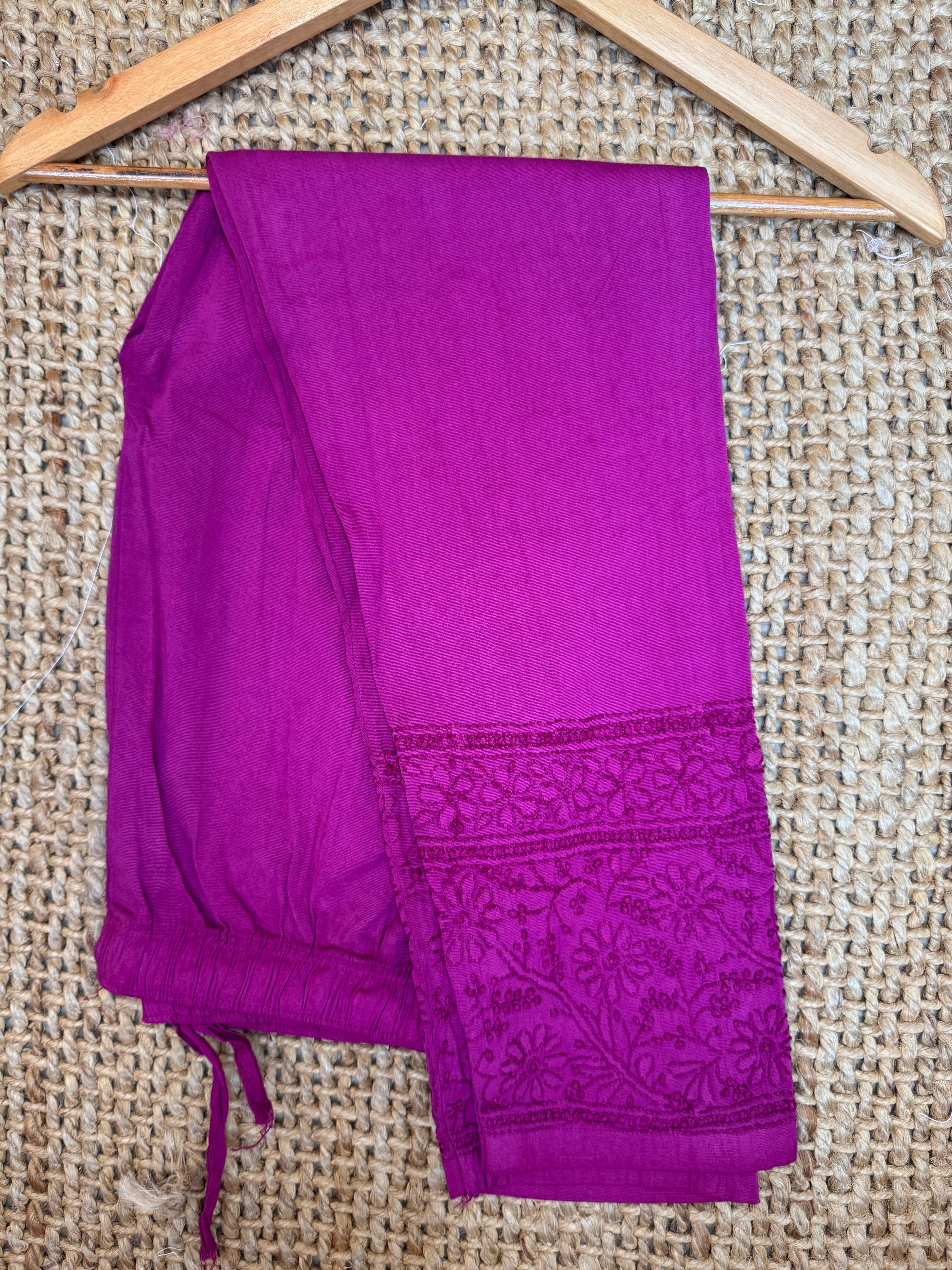 Chikankari Pants  - Berry Pink ARIAA CHIKANKARI 