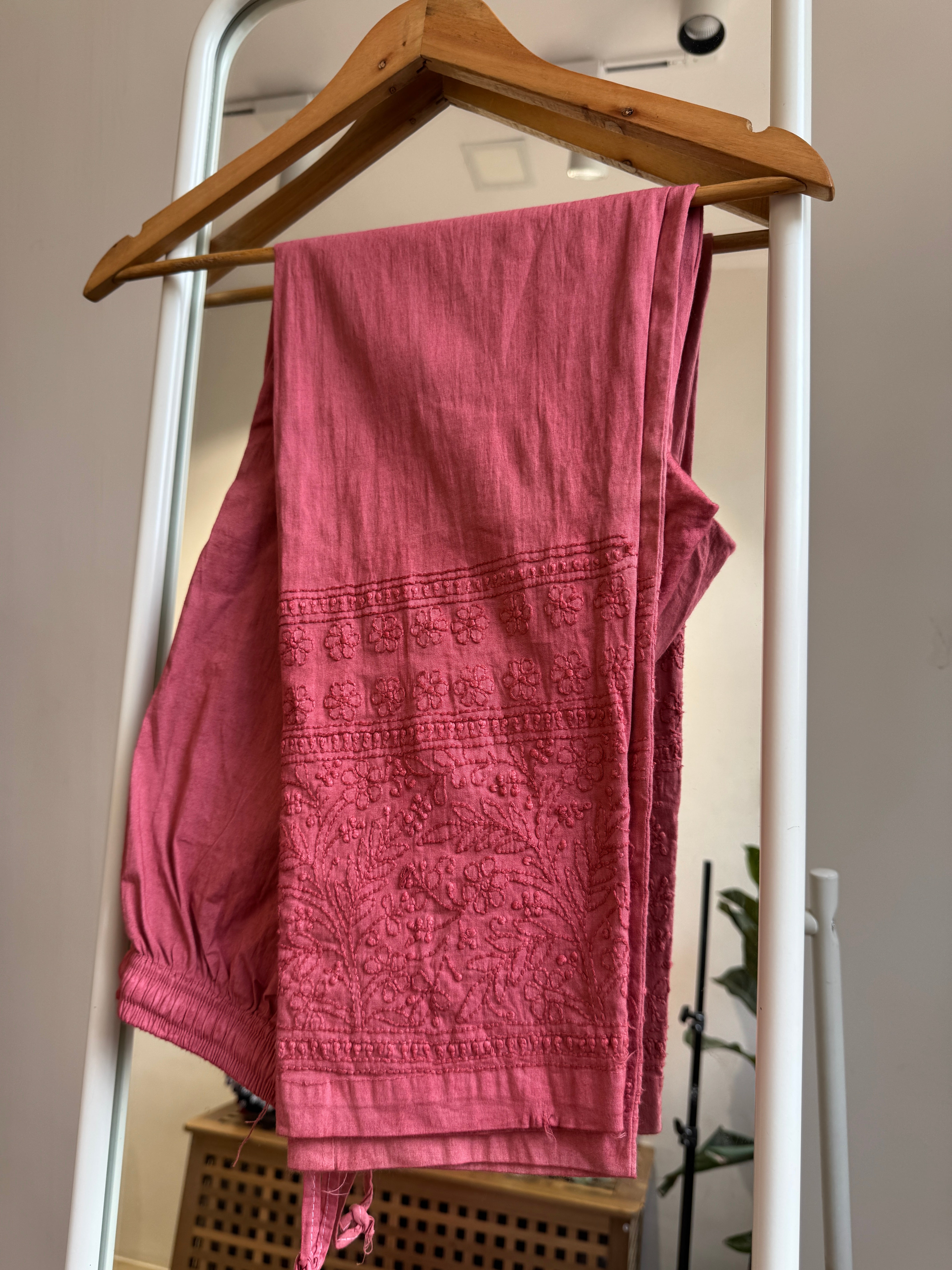 Chikankari Pants  - Rosewood ARIAA CHIKANKARI 