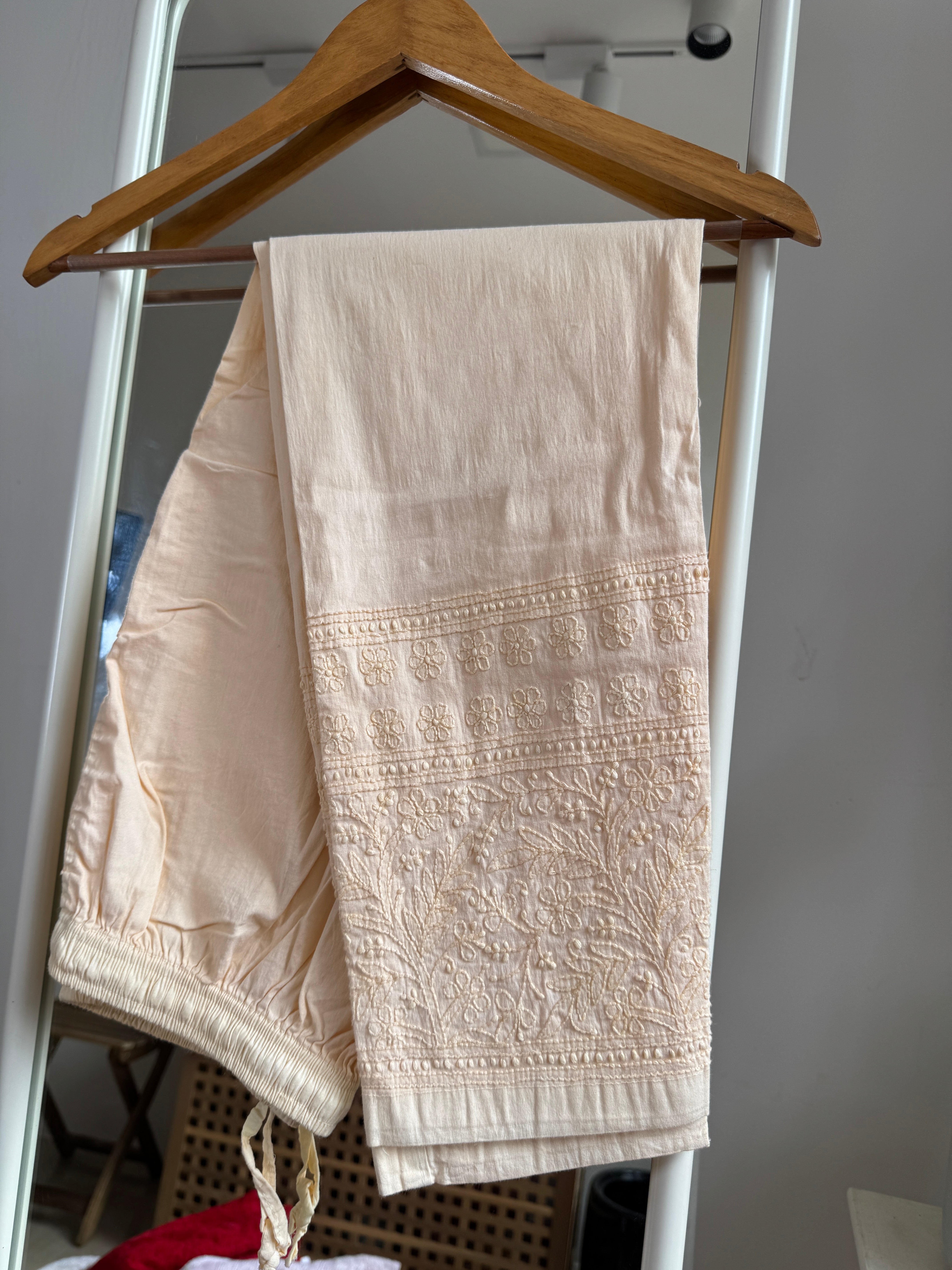 Chikankari Pants  - Light Peach ARIAA CHIKANKARI 