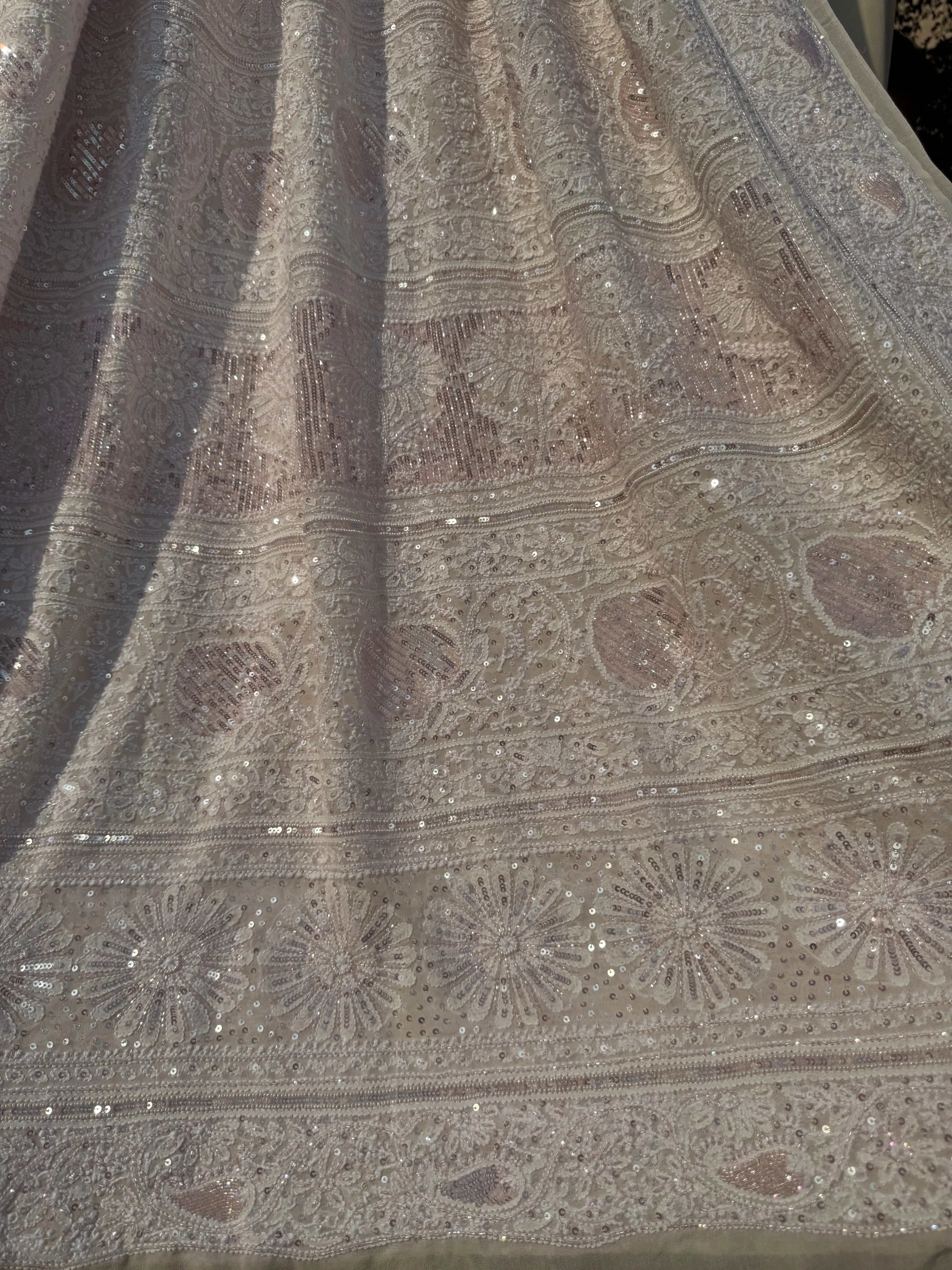 Pure Georgette Chikankari Saree ARIAA CHIKANKARI 