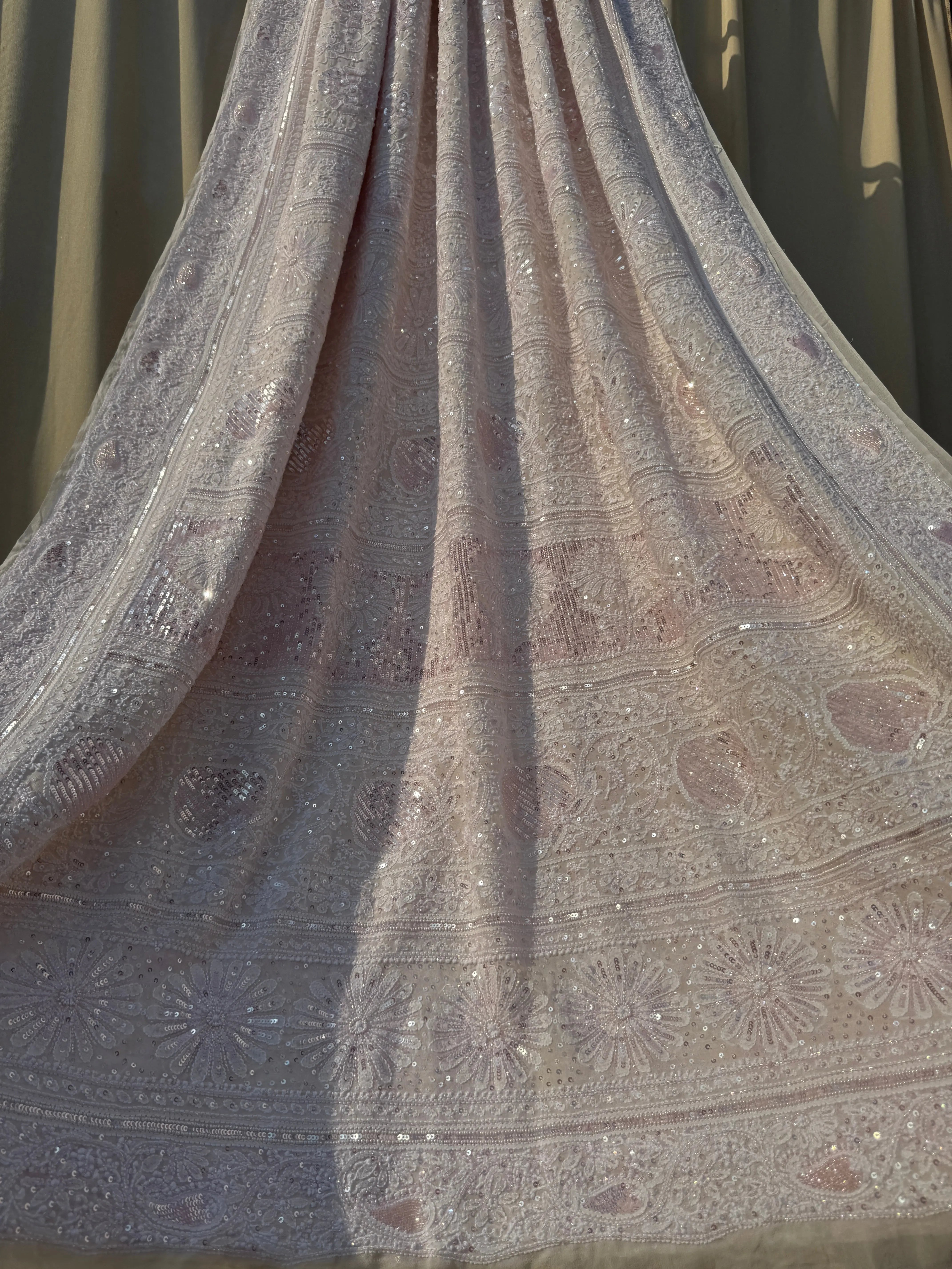 Pure Georgette Chikankari Saree ARIAA CHIKANKARI 