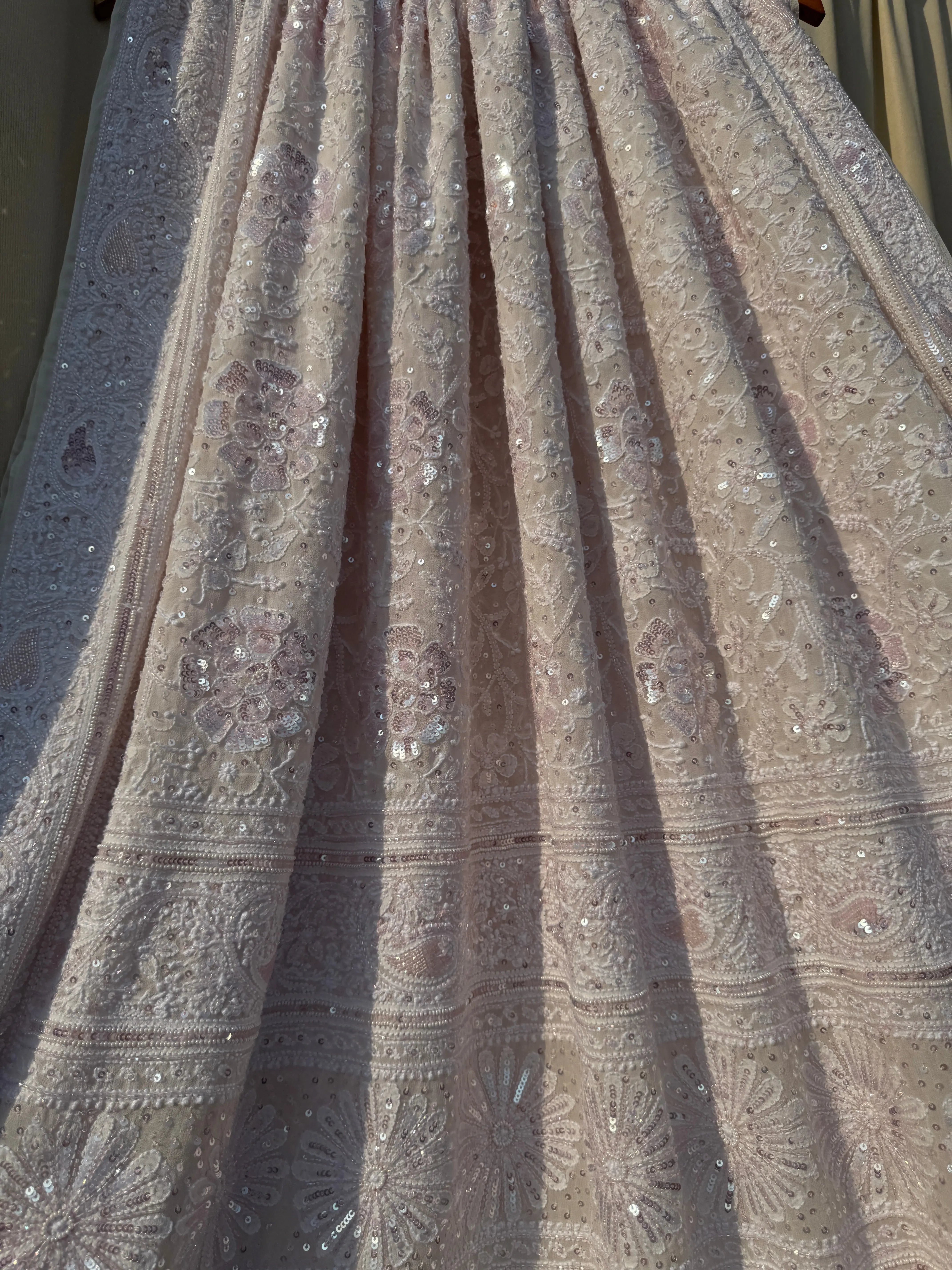 Pure Georgette Chikankari Saree ARIAA CHIKANKARI 