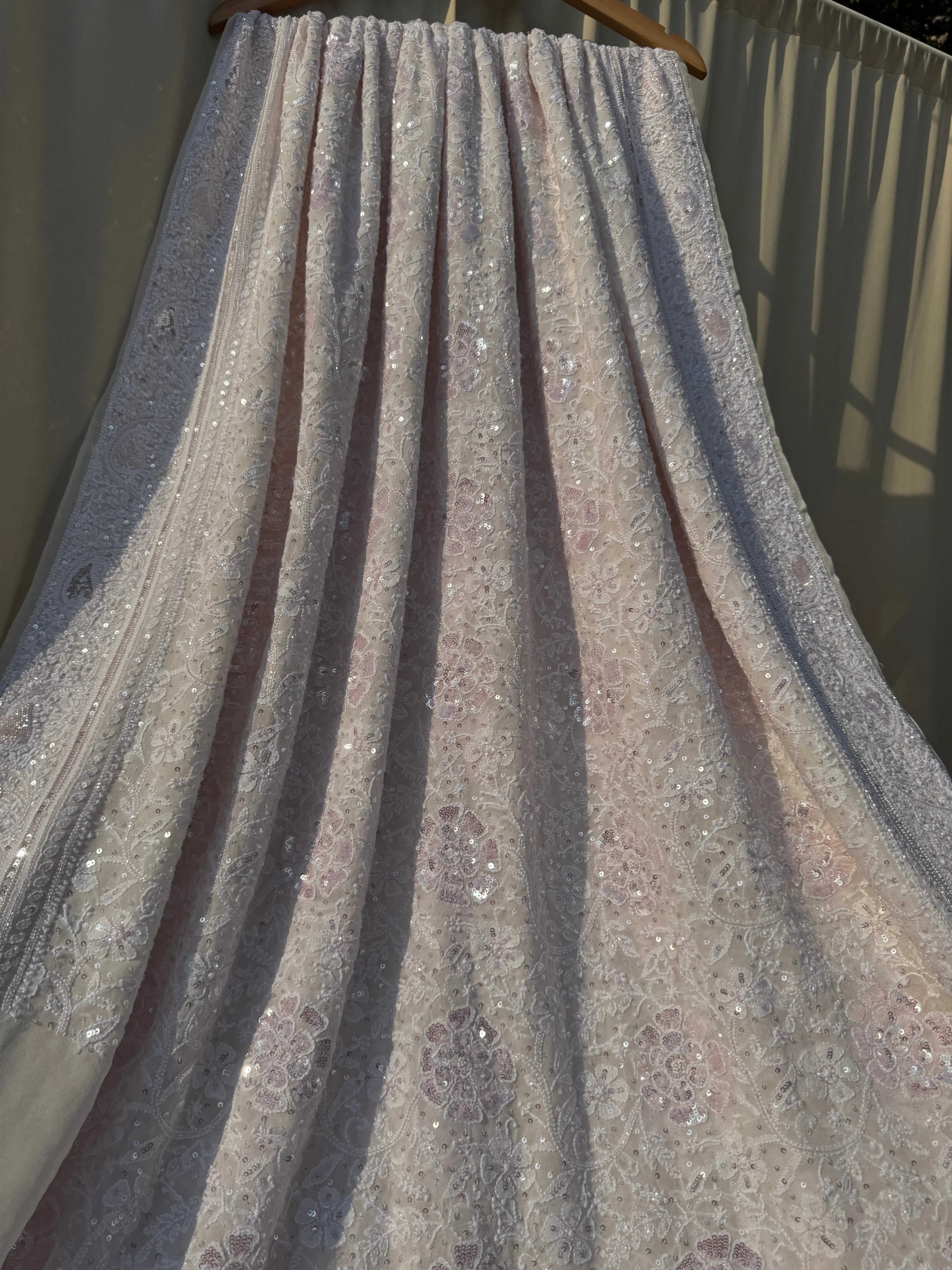 Pure Georgette Chikankari Saree ARIAA CHIKANKARI 