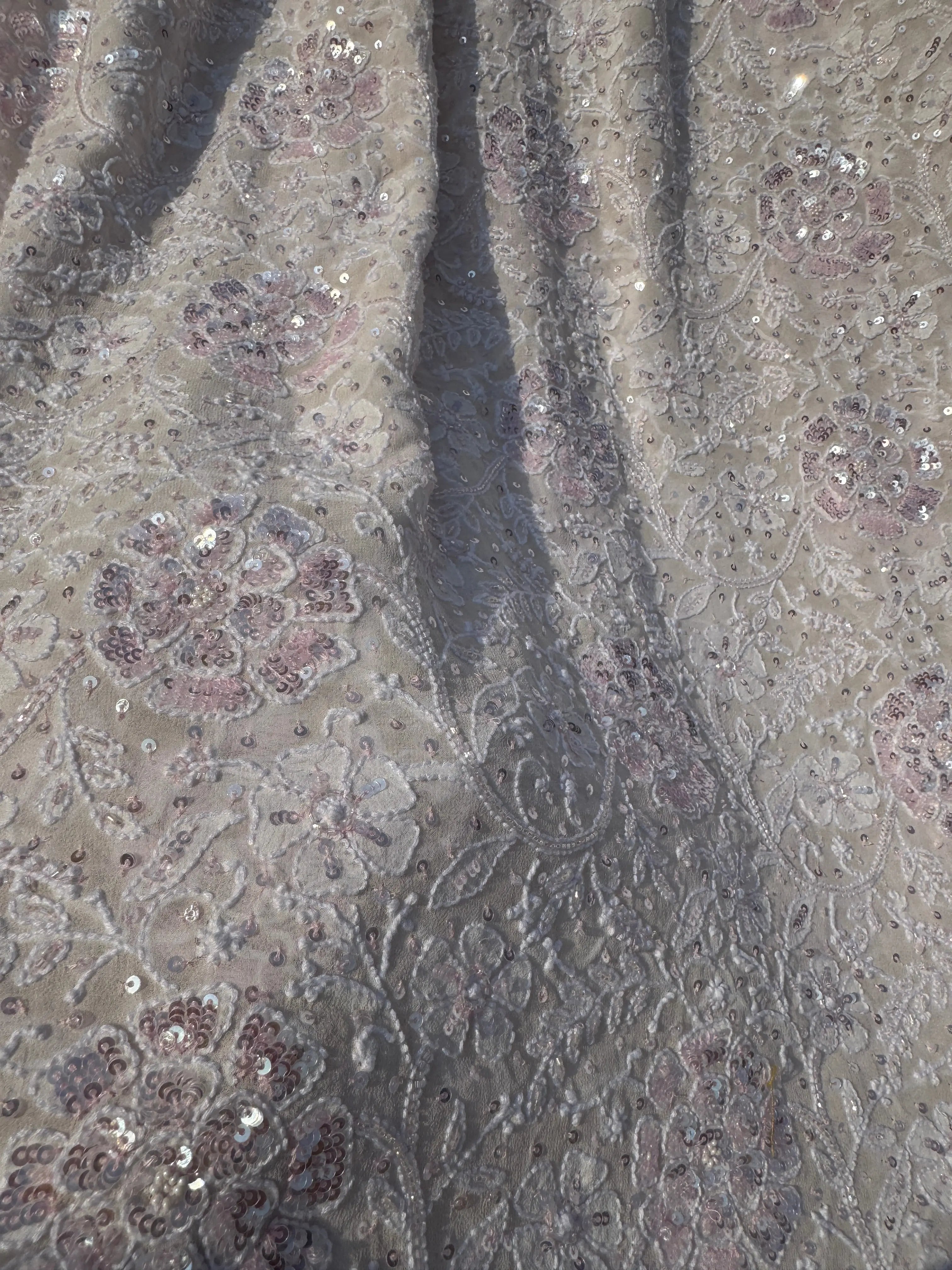 Pure Georgette Chikankari Saree ARIAA CHIKANKARI 