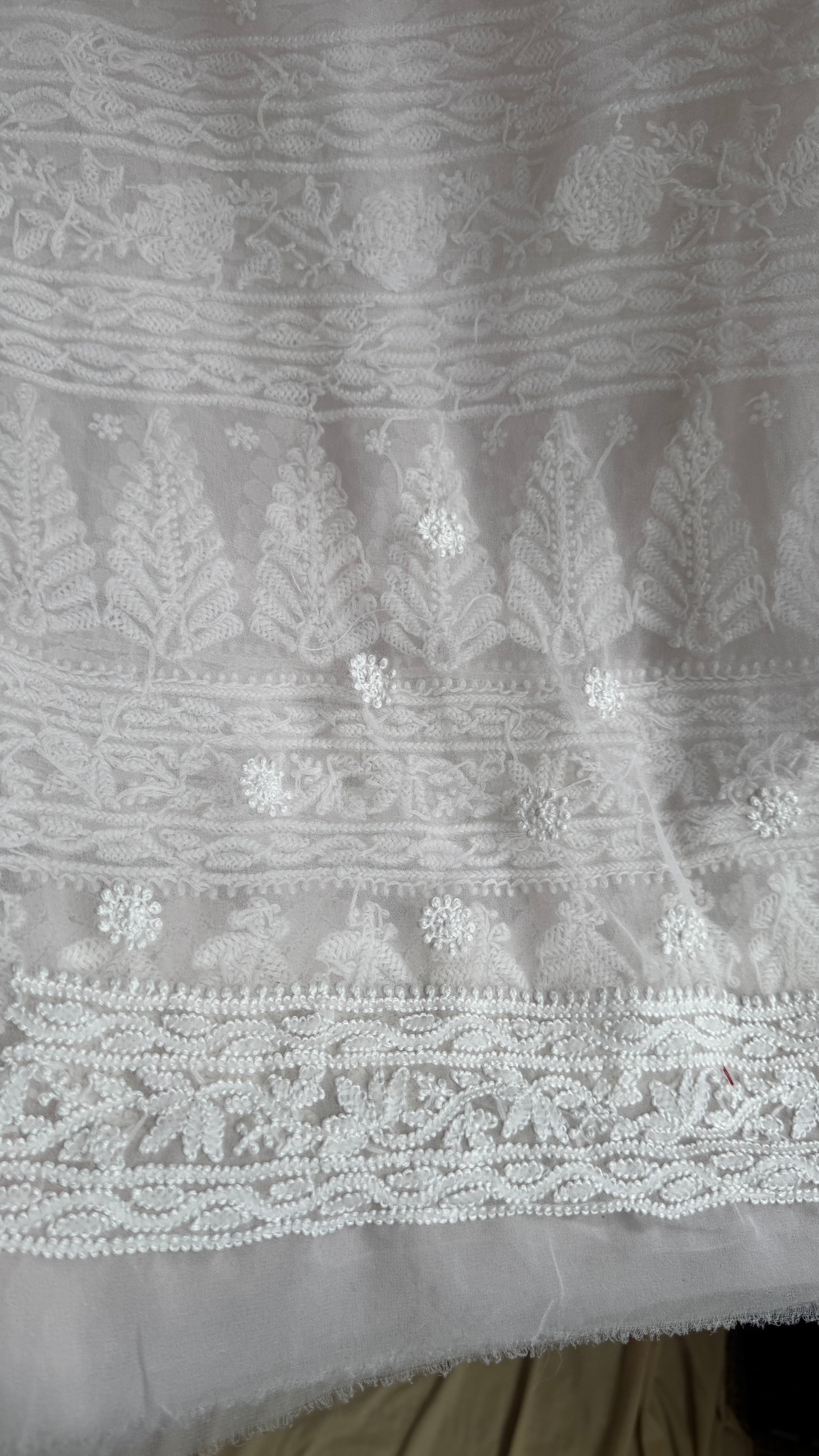 Georgette Chikankari saree in Pale Pink