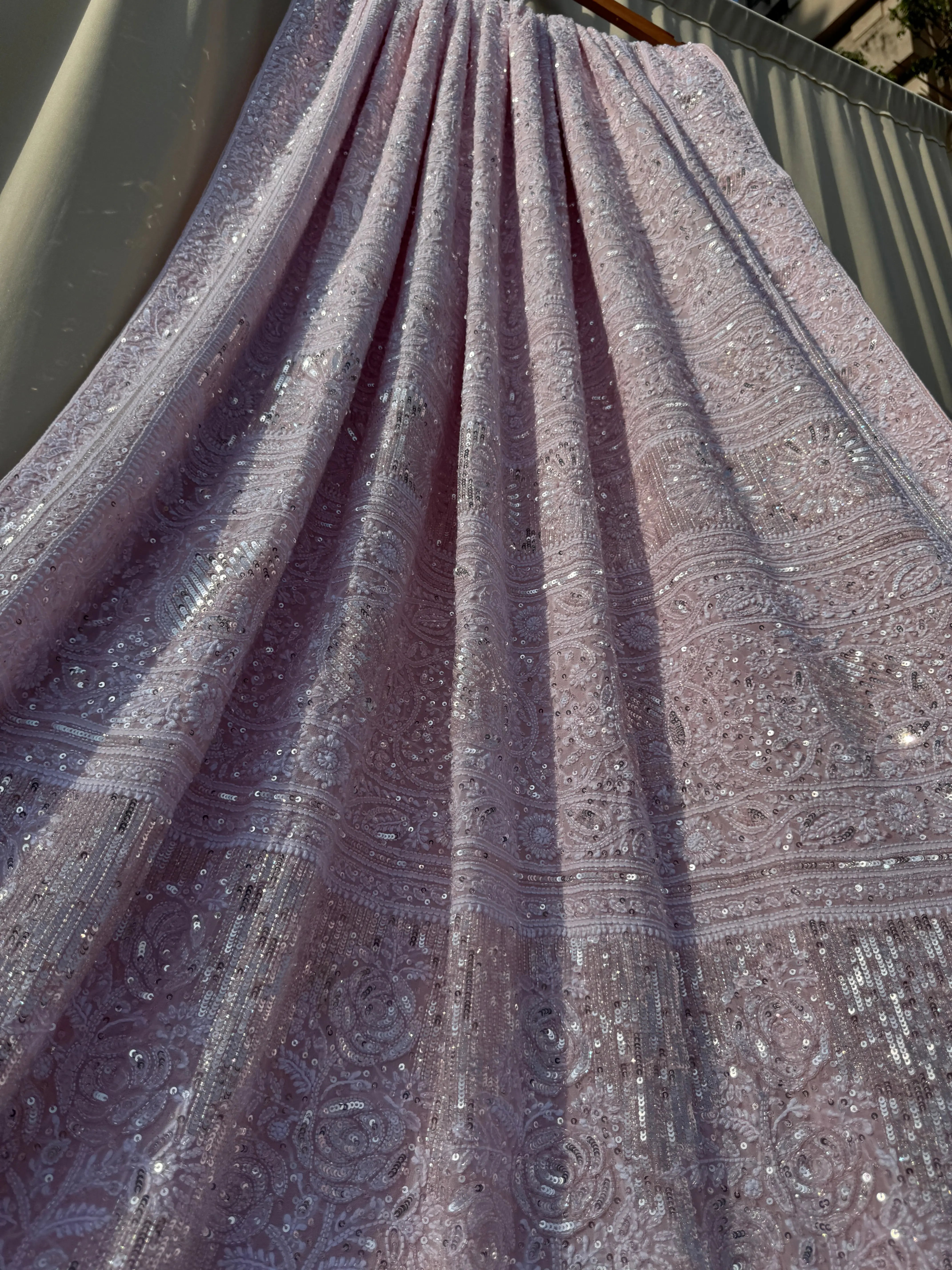 Pure Georgette Chikankari Saree ARIAA CHIKANKARI 
