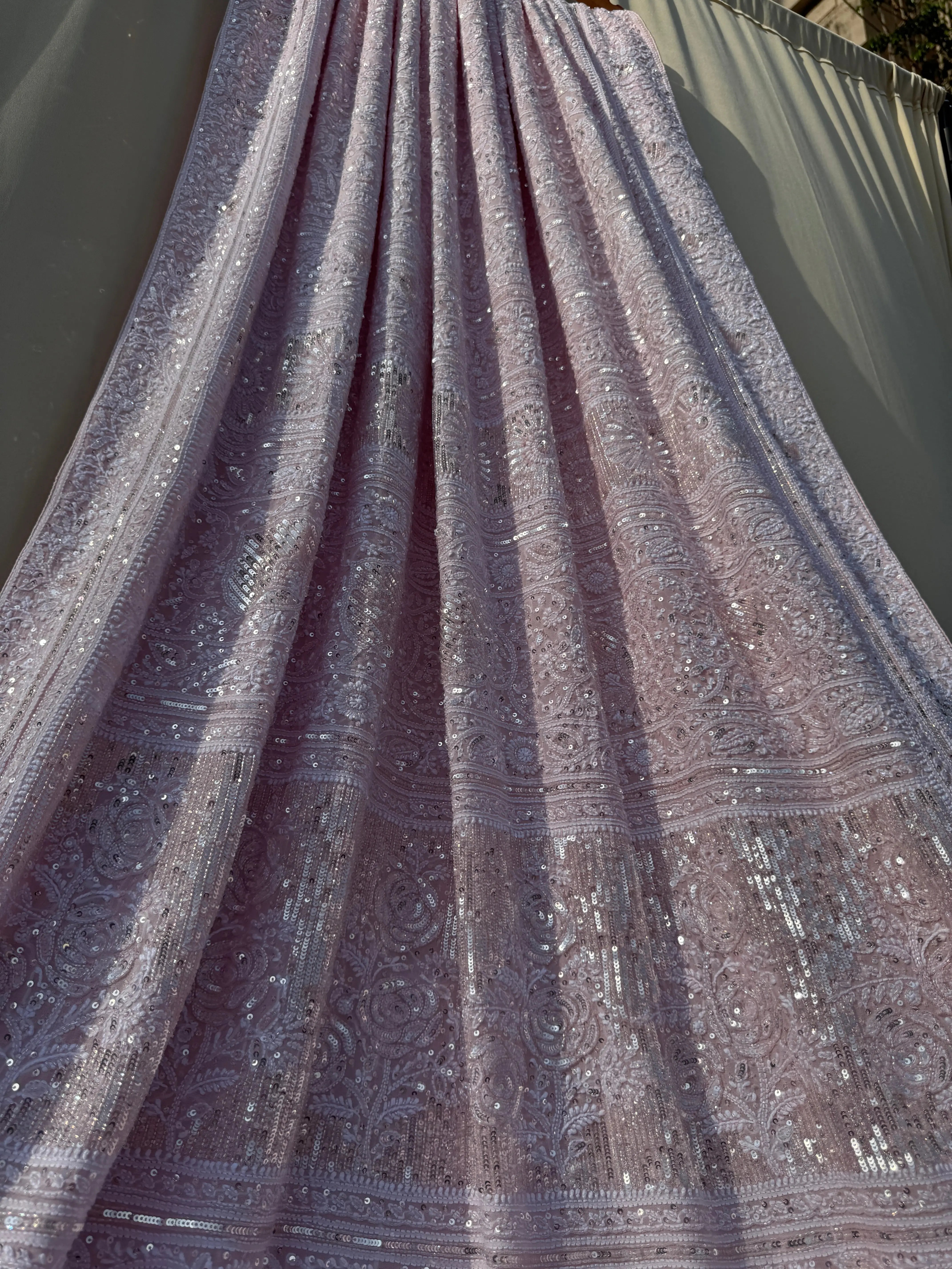Pure Georgette Chikankari Saree ARIAA CHIKANKARI 