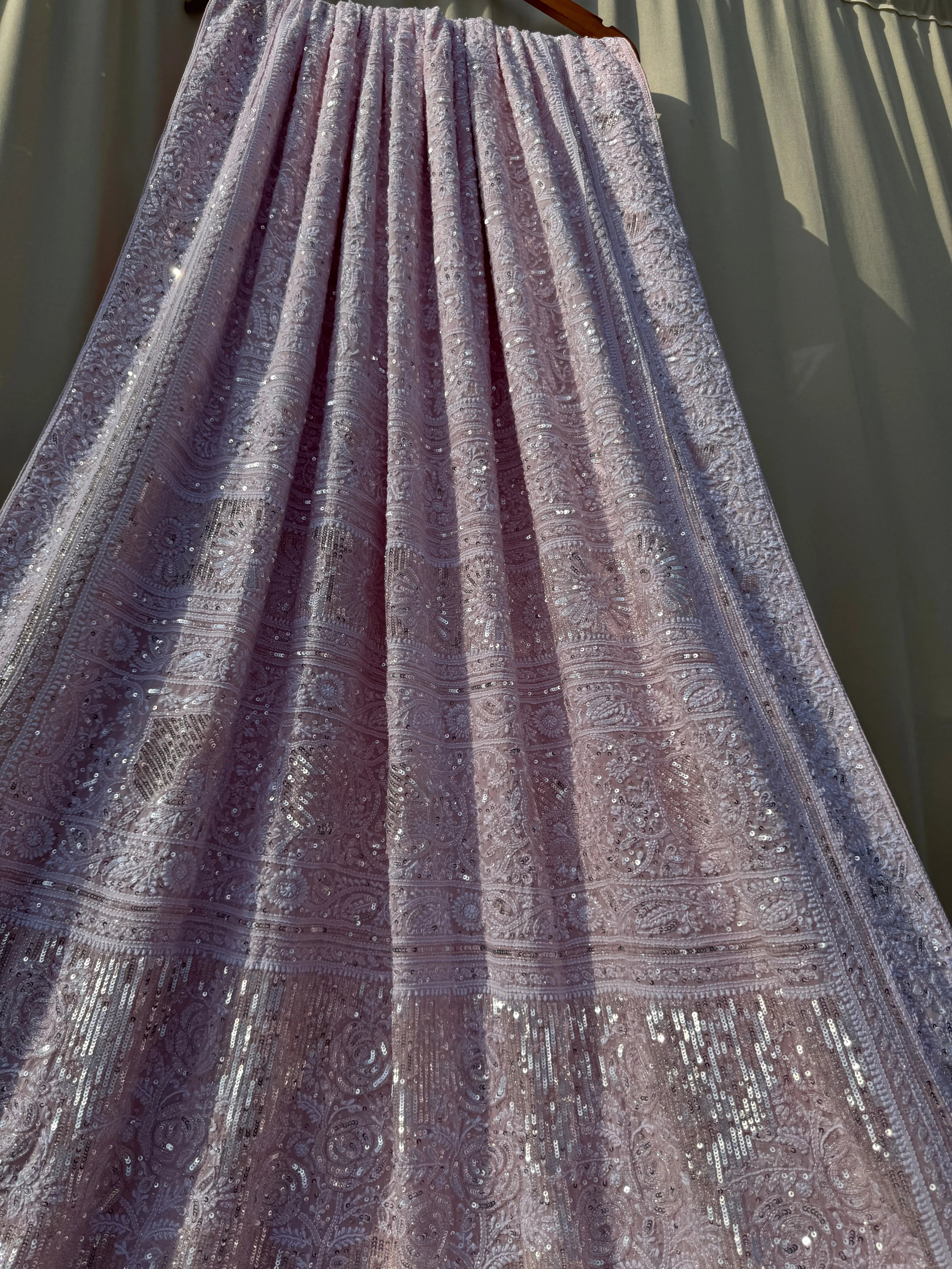 Pure Georgette Chikankari Saree ARIAA CHIKANKARI 