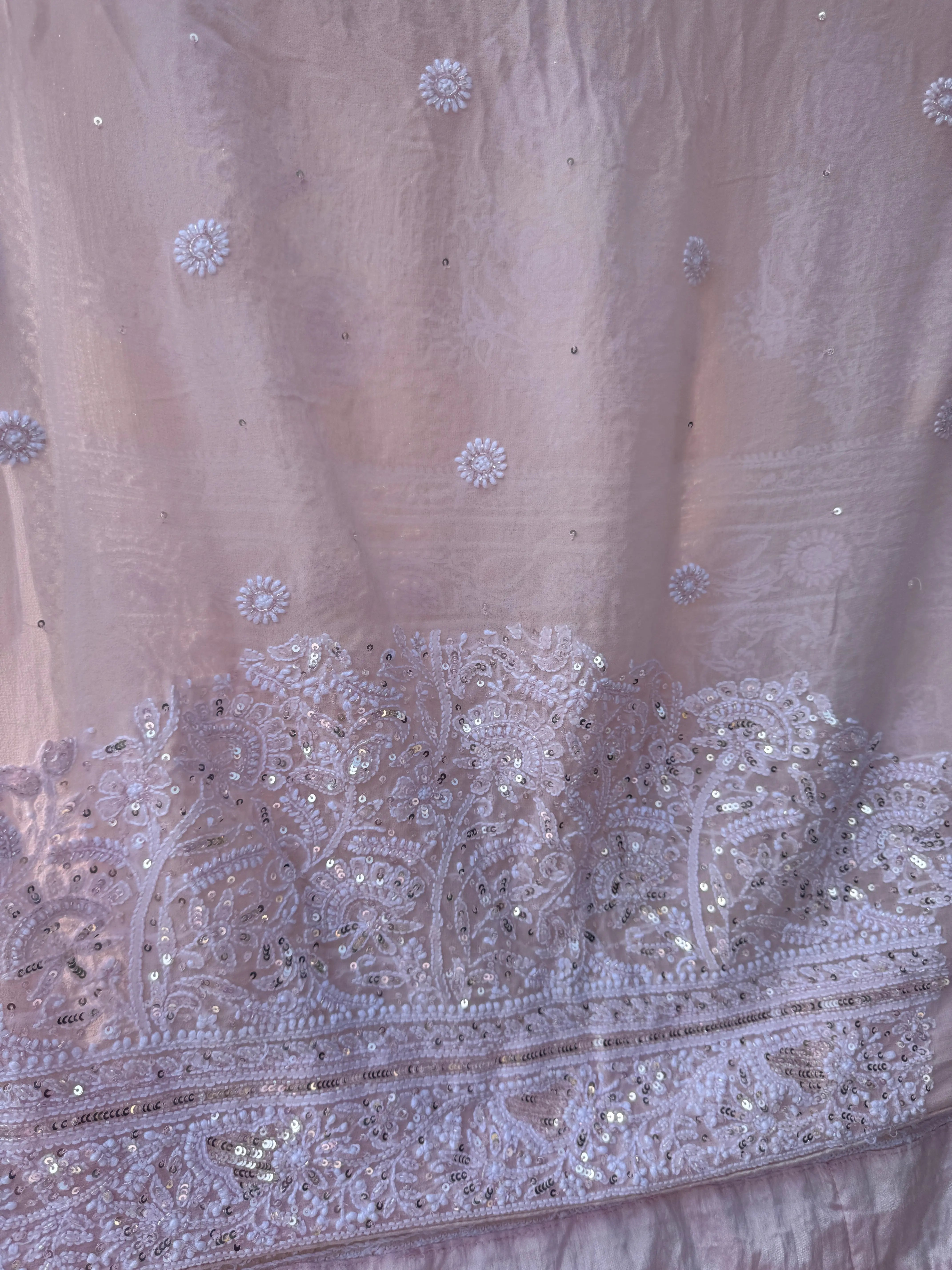 Pure Georgette Chikankari Saree ARIAA CHIKANKARI 
