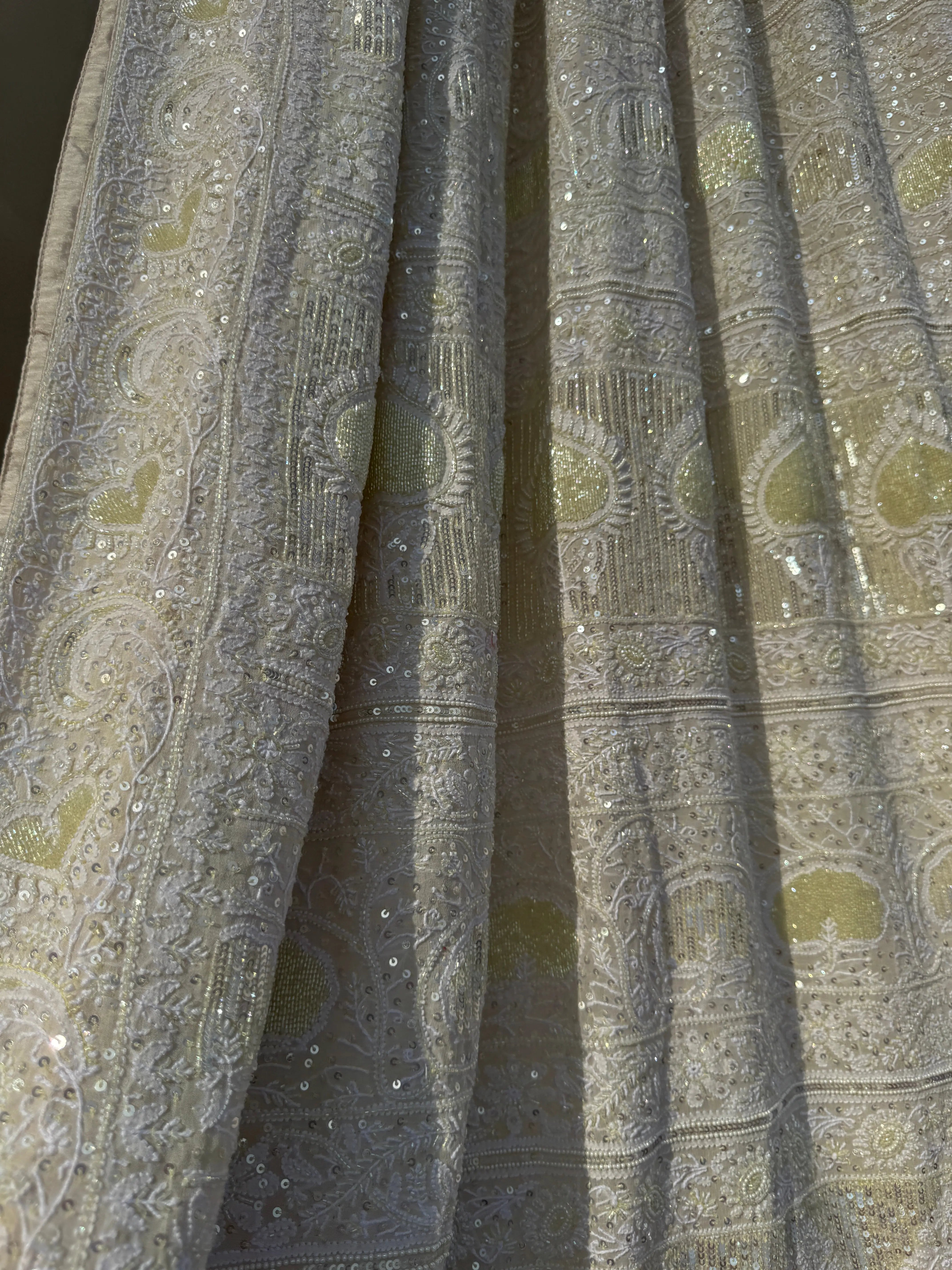 Pure Georgette Chikankari Saree ARIAA CHIKANKARI 
