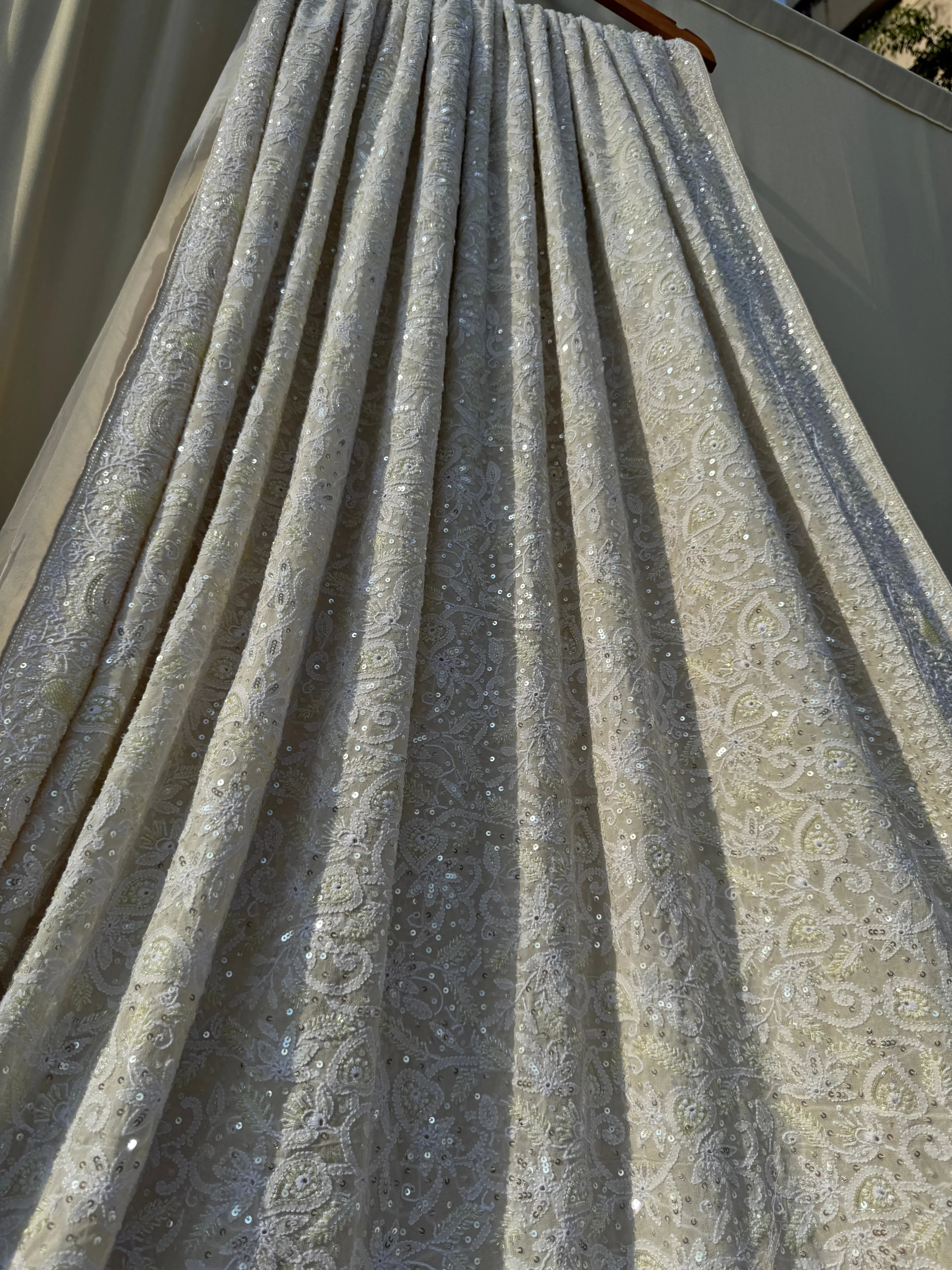 Pure Georgette Chikankari Saree ARIAA CHIKANKARI 