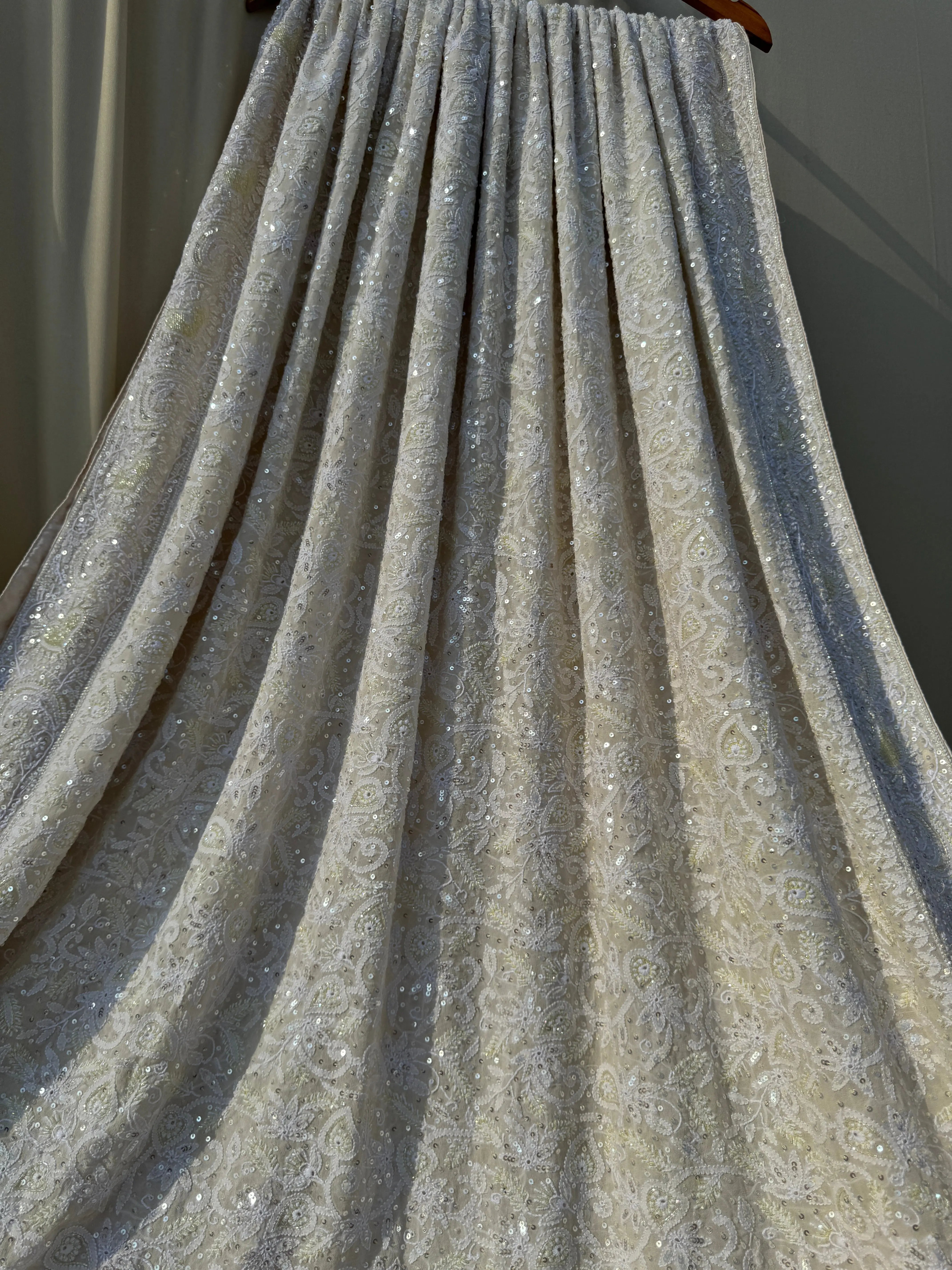 Pure Georgette Chikankari Saree ARIAA CHIKANKARI 