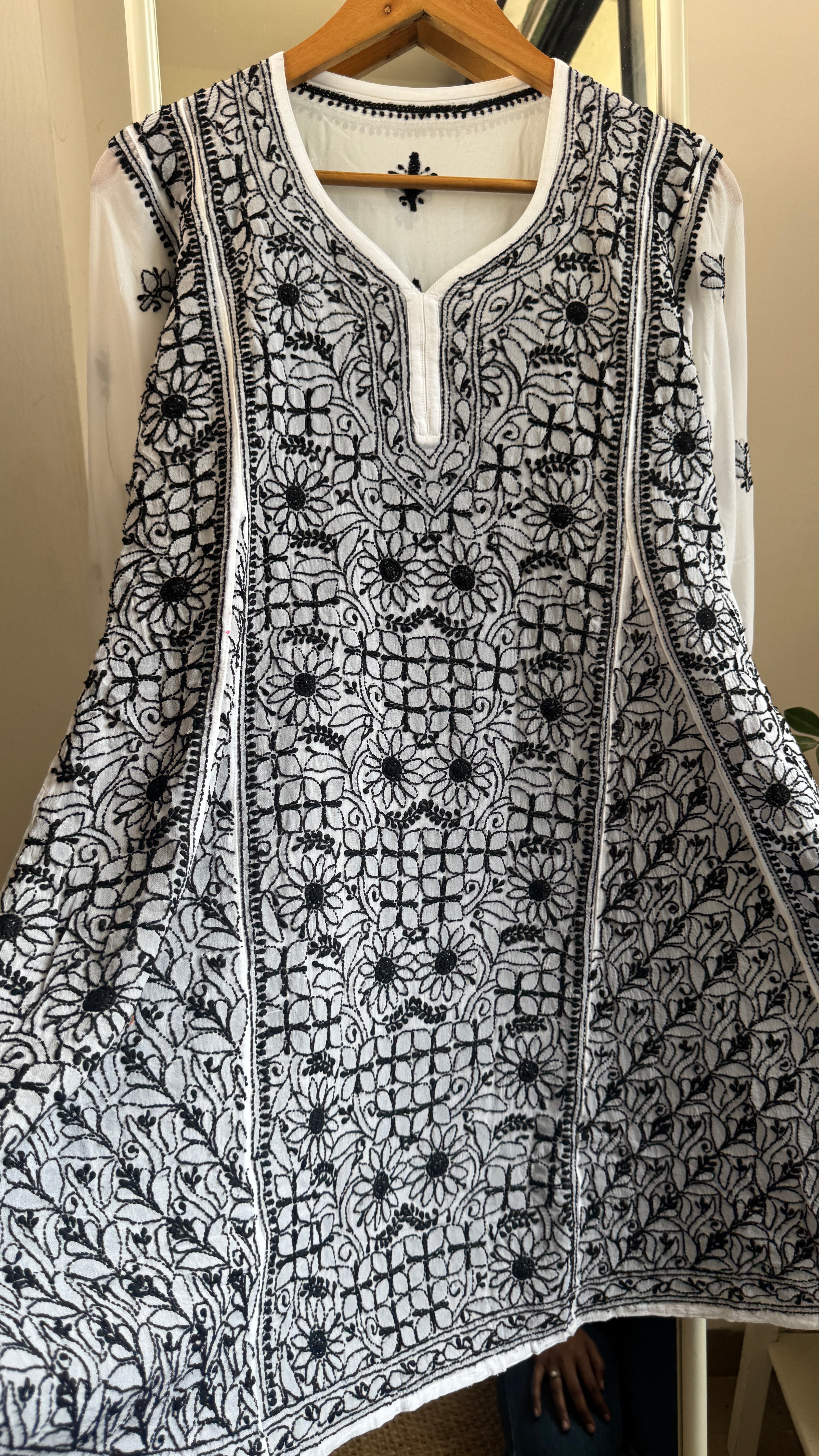 Viscose Chikankari Short Anarkali - Multi Colour - Sahar Collection