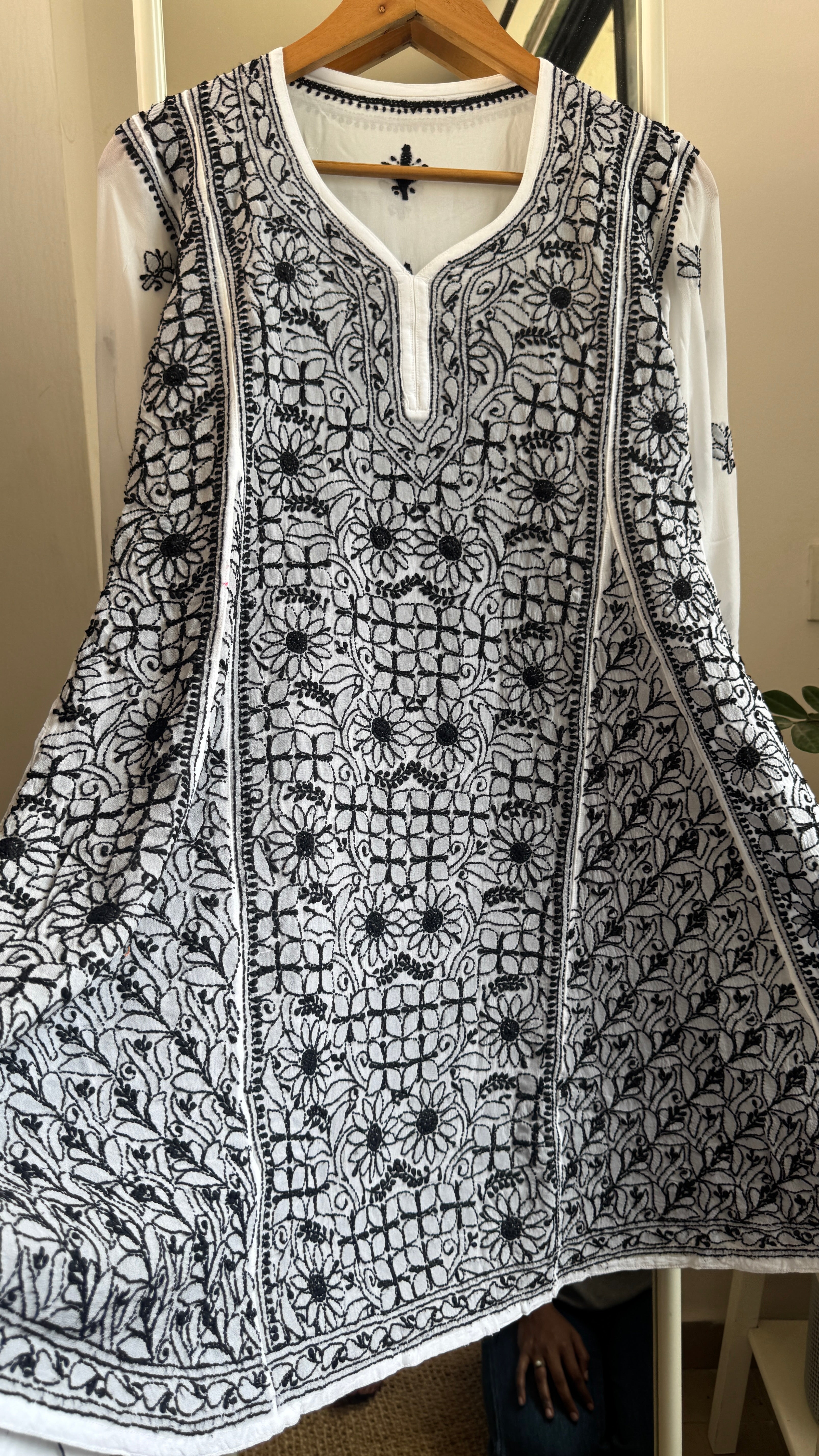 Viscose Chikankari Short Anarkali - Multi Colour - Sahar Collection