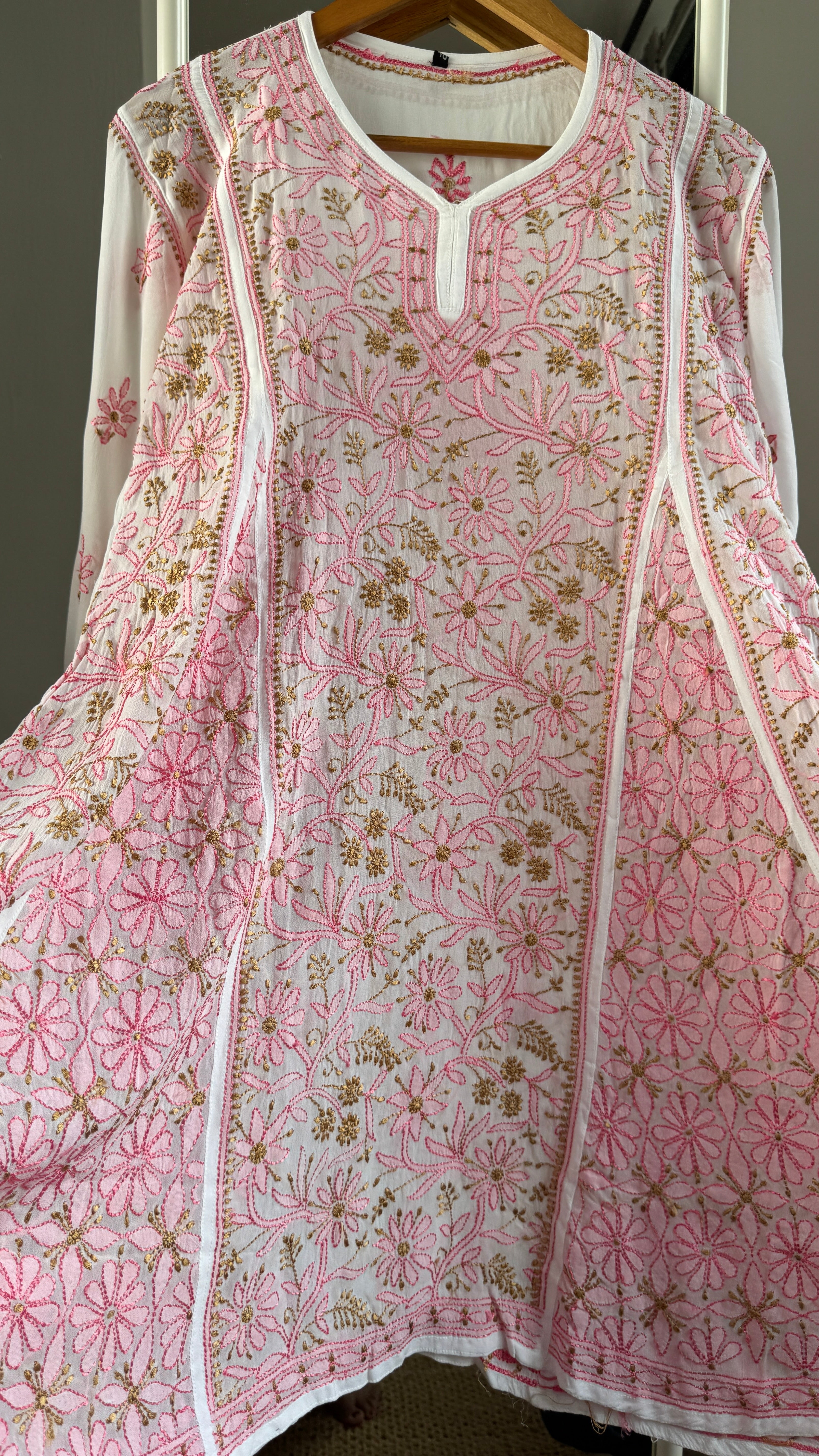 Viscose Chikankari Short Anarkali - Multi Colour - Sahar Collection