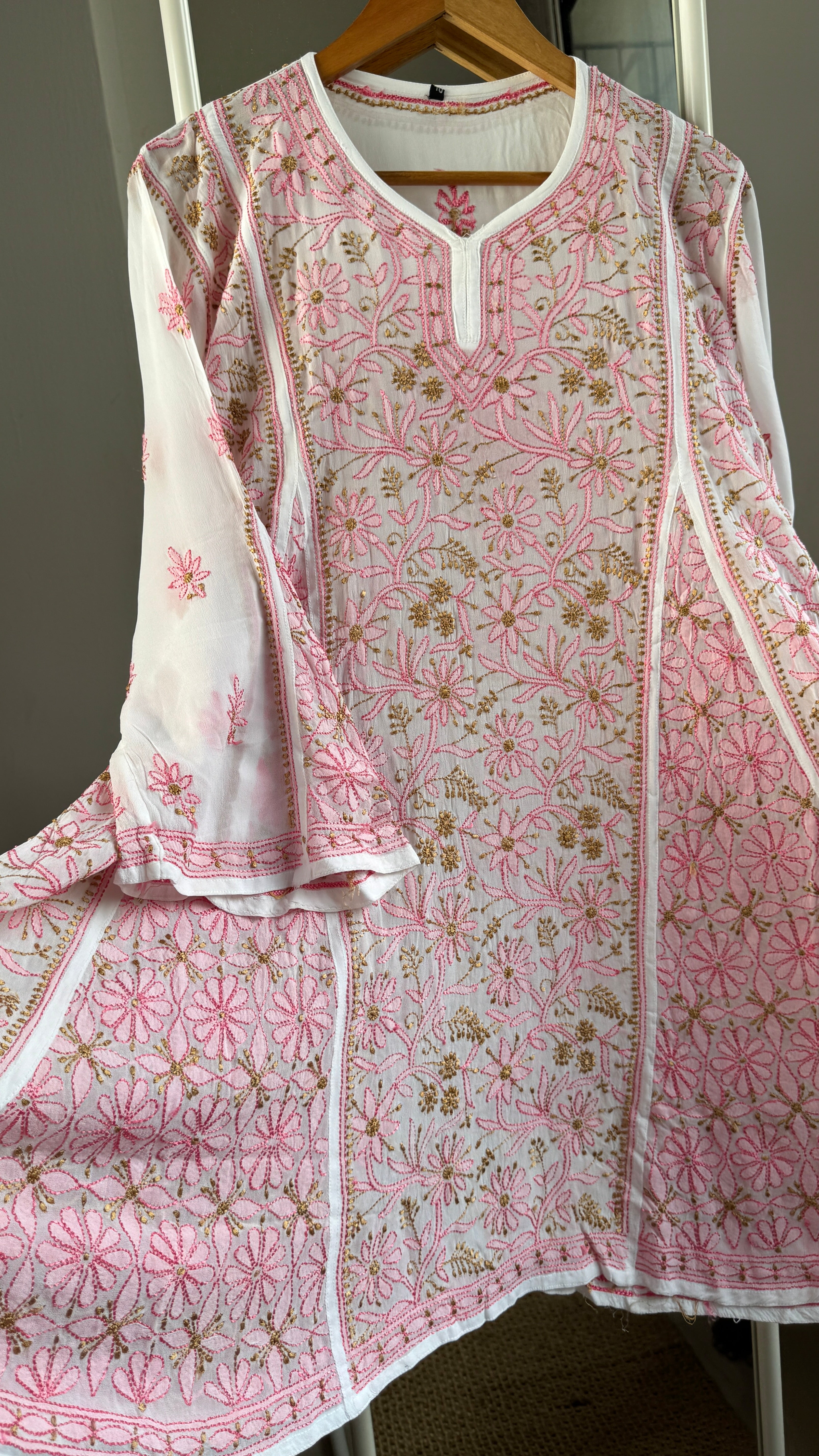 Viscose Chikankari Short Anarkali - Multi Colour - Sahar Collection